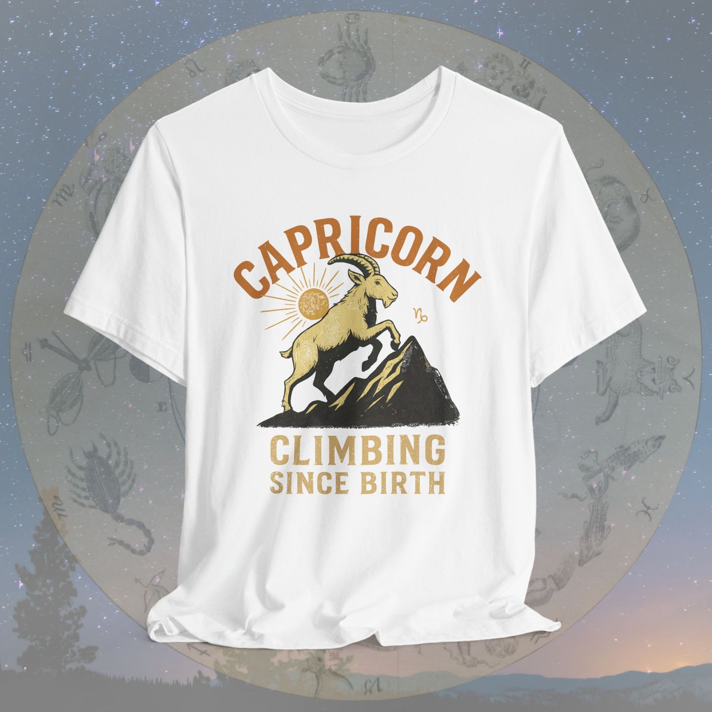 Capricorn Mountain Climber Zodiac Sign T-Shirt