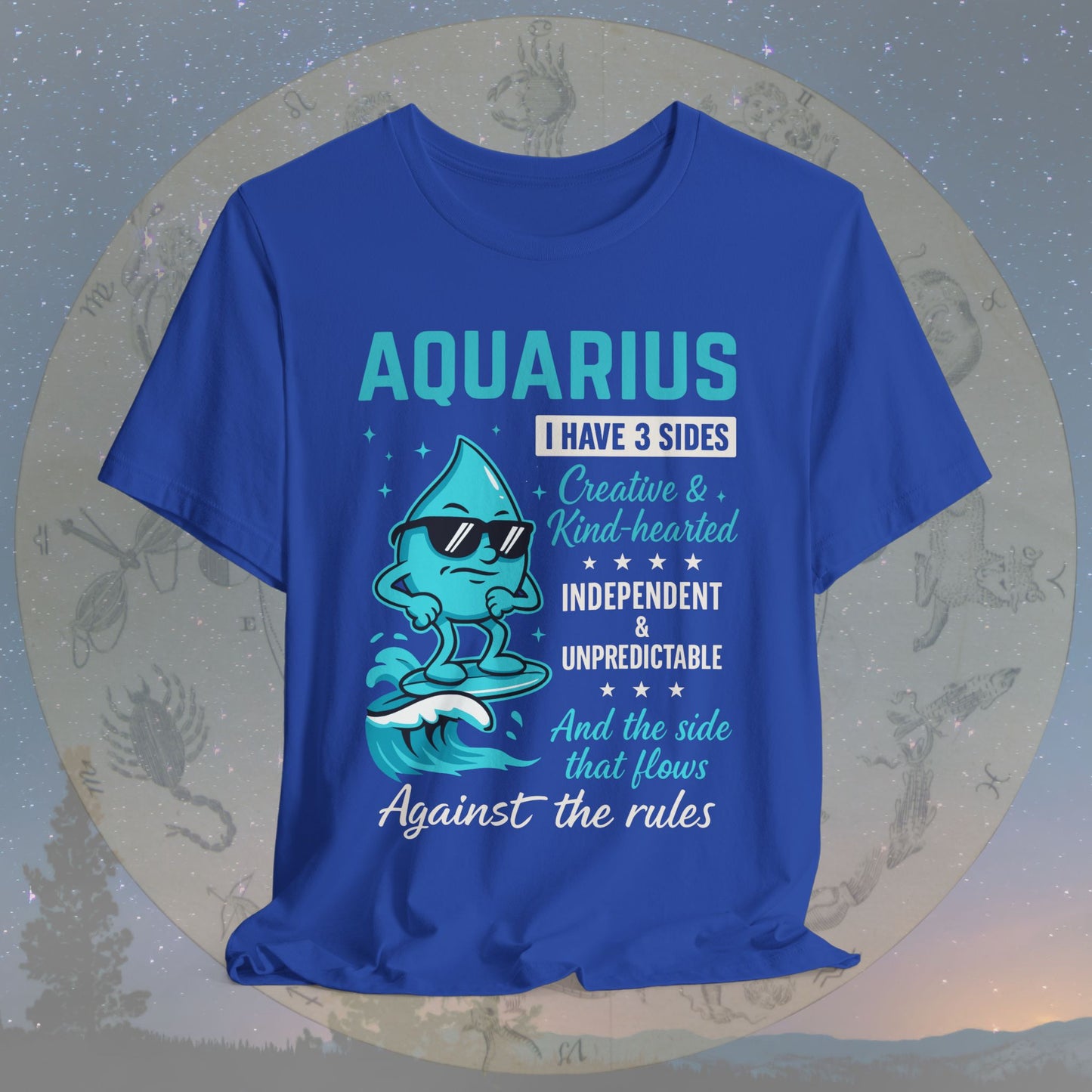 I Have 3 Sides – Free Spirit Aquarius T-Shirt