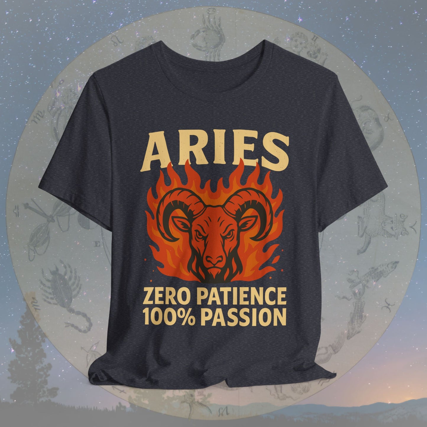 Aries Fiery Passion Zodiac T-Shirt
