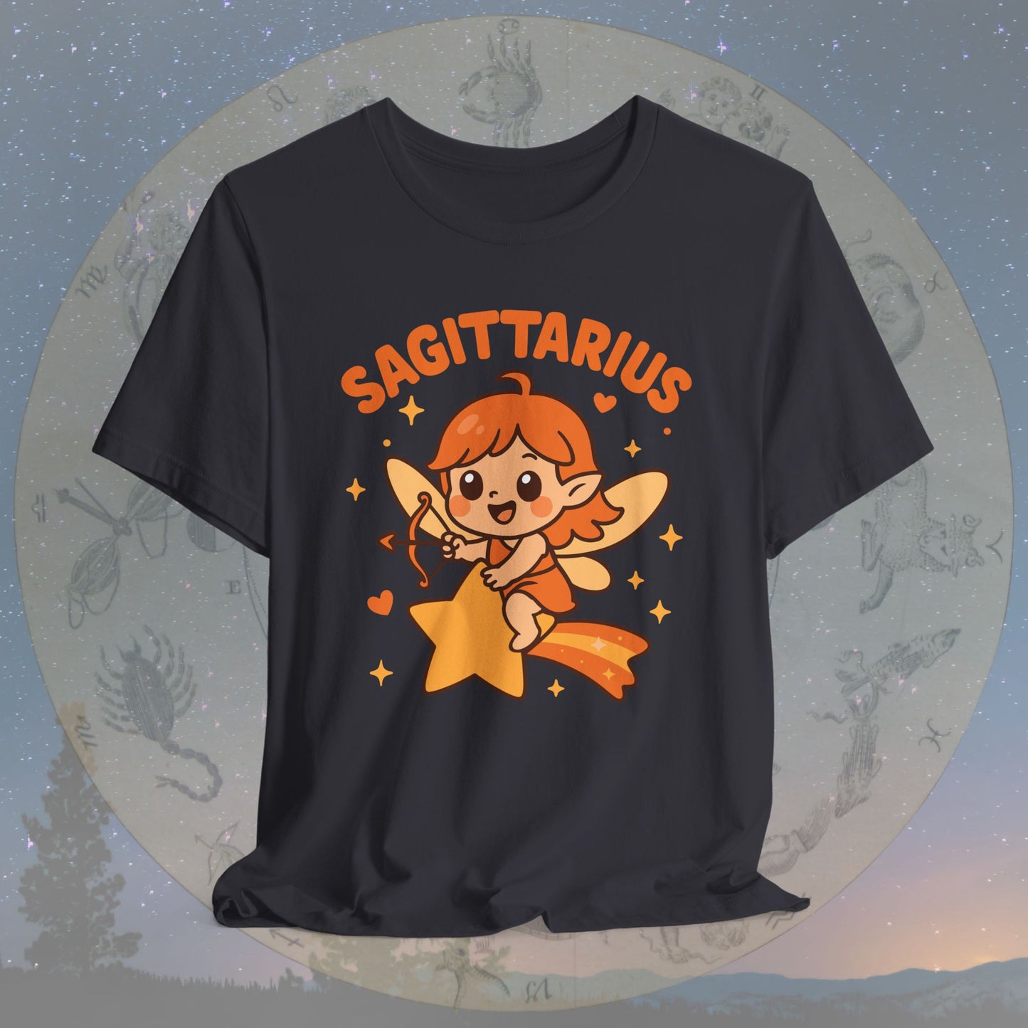 Kawaii Adventurous Sagittarius Zodiac Sign T-Shirt