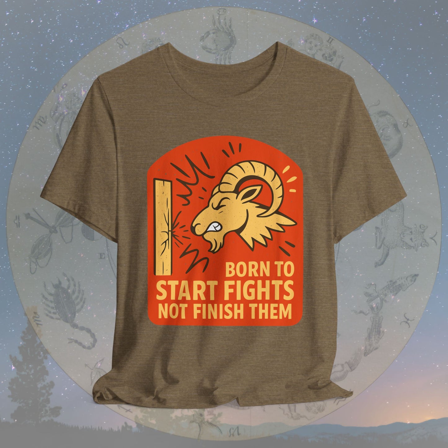 Aries Born to Start Fights T-Shirt