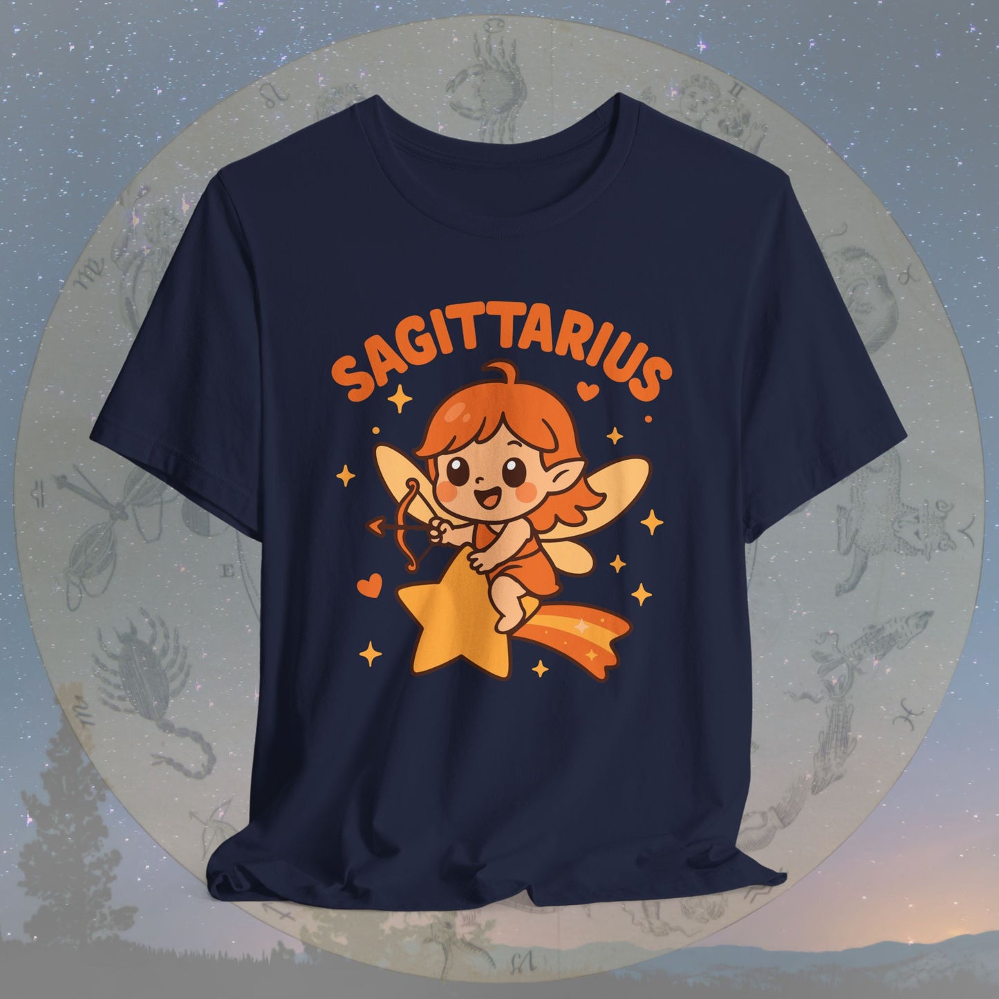 Kawaii Adventurous Sagittarius Zodiac Sign T-Shirt