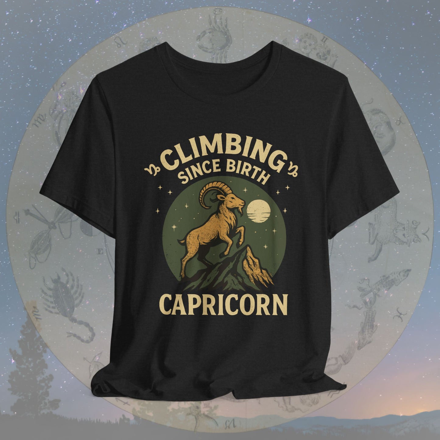 Climbing Since Birth Capricorn Zodiac Sign T-Shirt