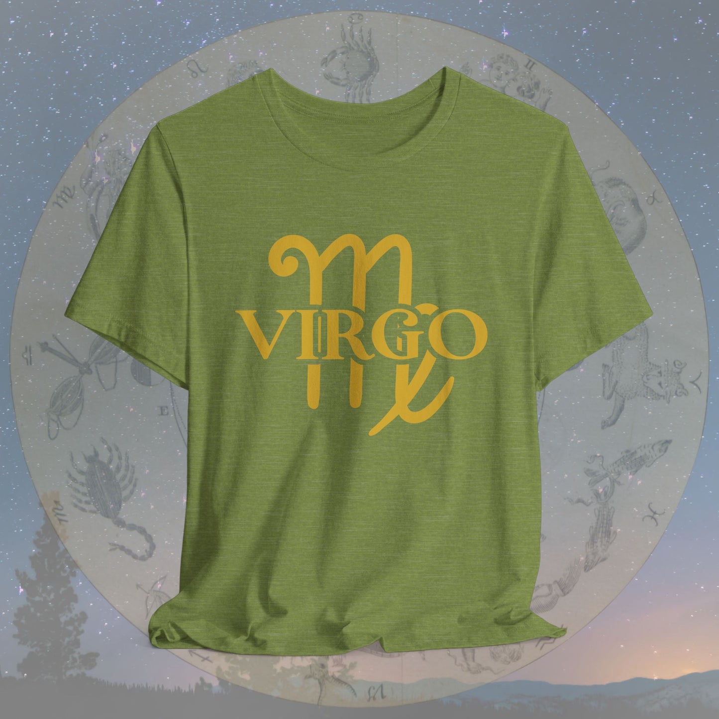 Virgo Golden Zodiac Symbol T-Shirt