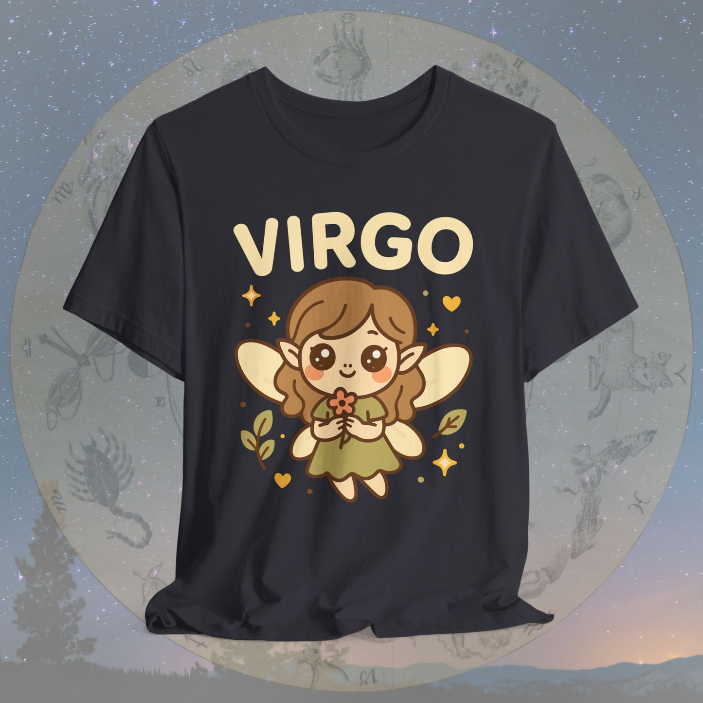 Kawaii Gentle Virgo Zodiac Sign T-Shirt