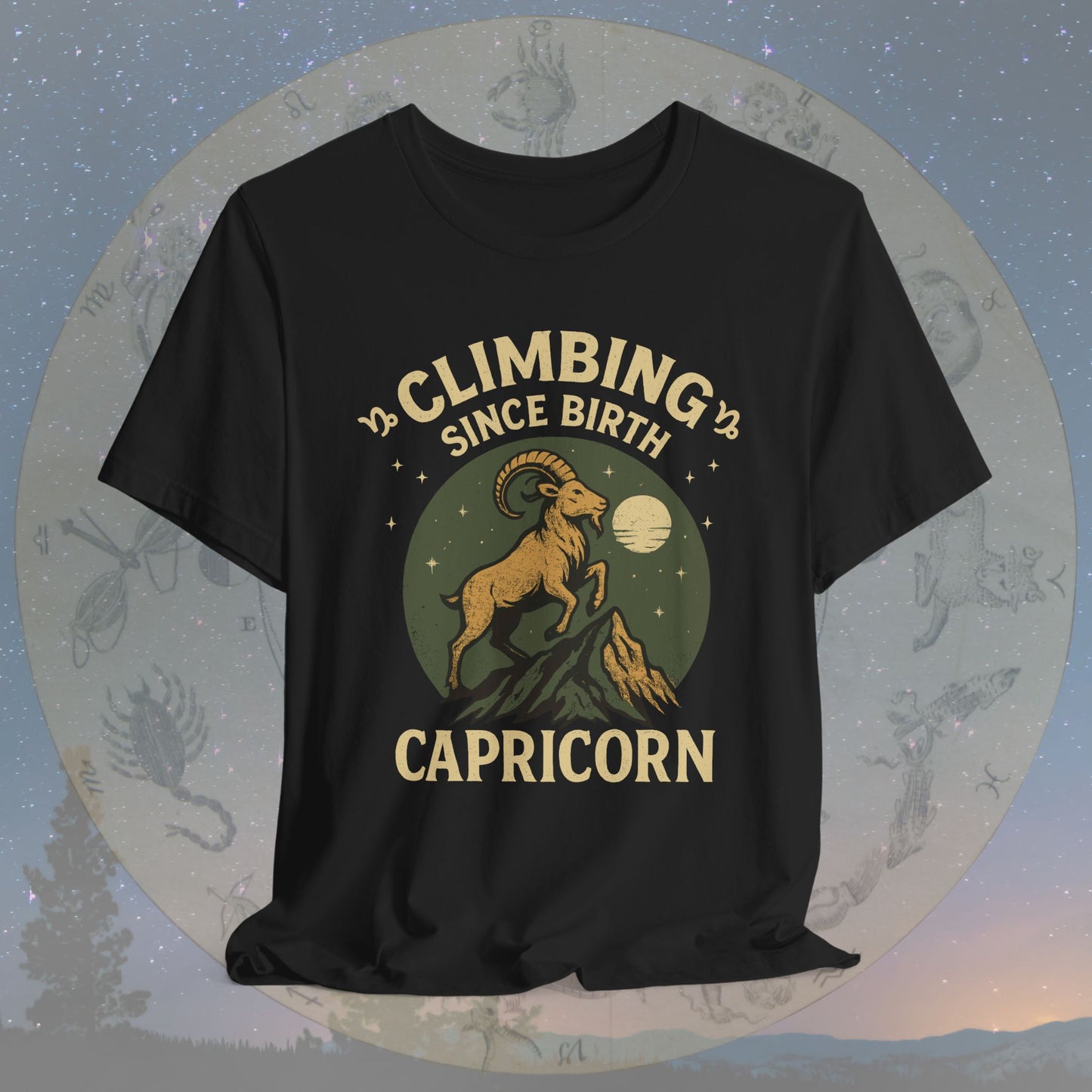 Climbing Since Birth Capricorn Zodiac Sign T-Shirt