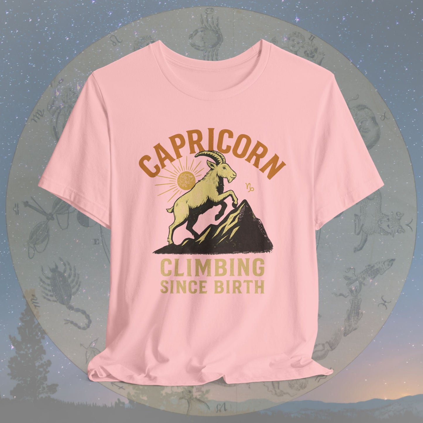 Capricorn Mountain Climber Zodiac Sign T-Shirt