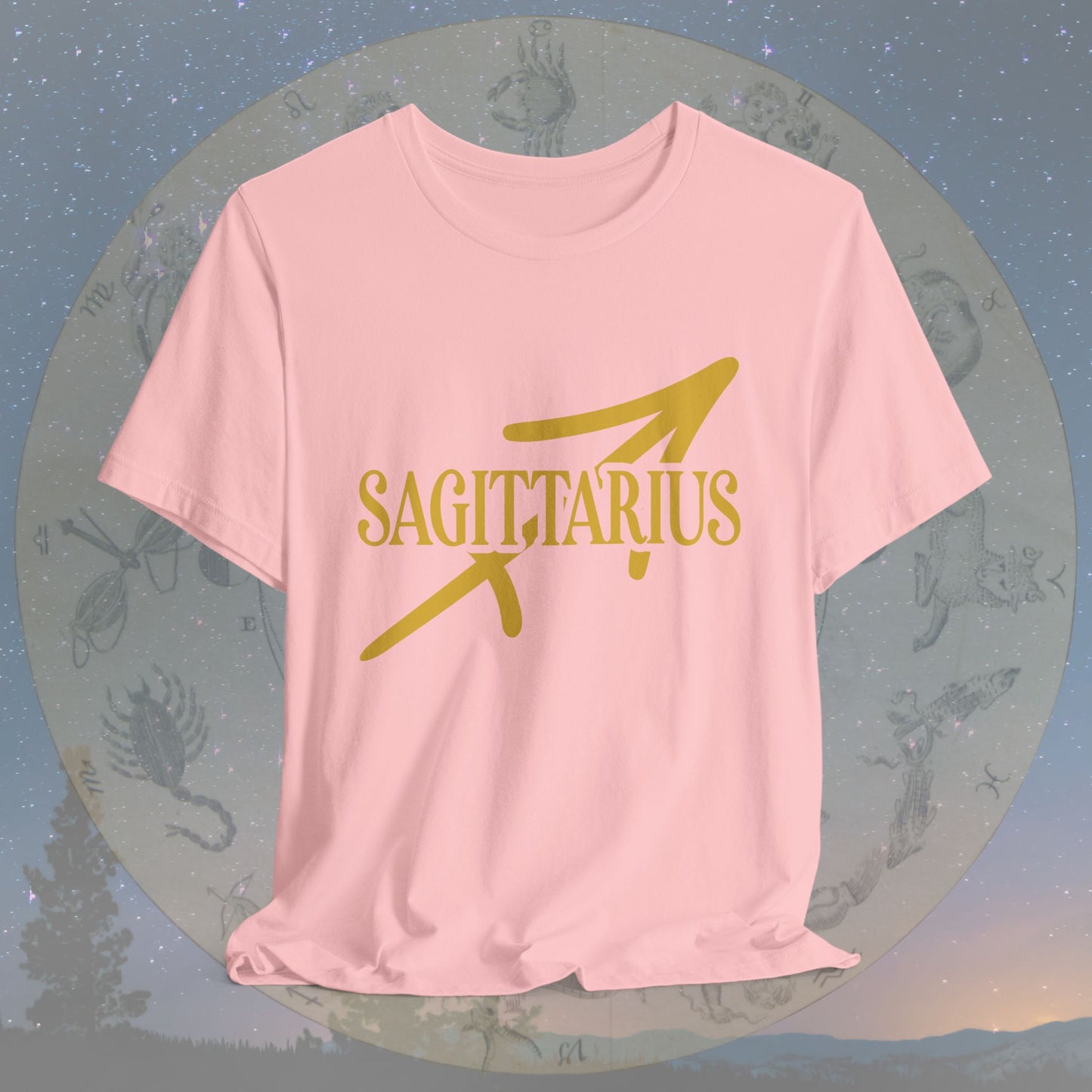 Sagittarius Golden Zodiac Symbol T-Shirt