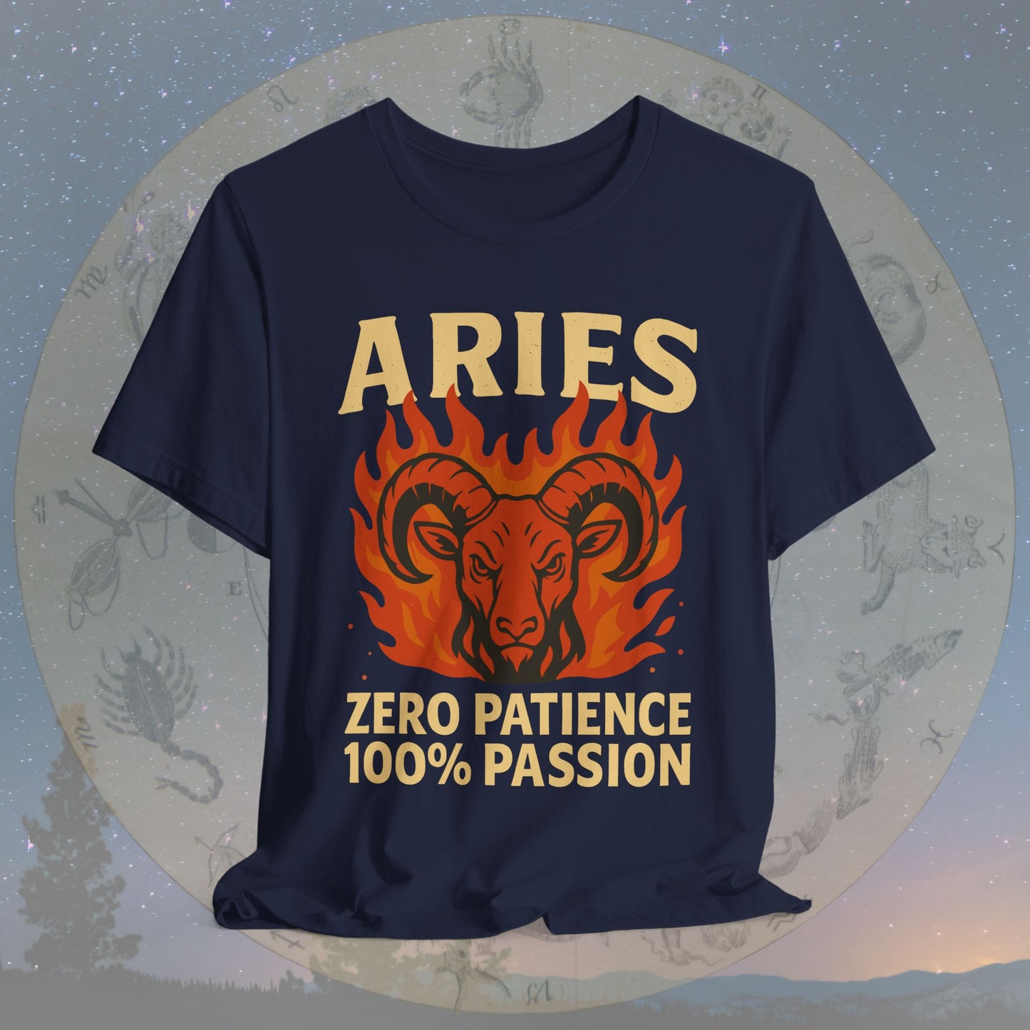 Aries Fiery Passion Zodiac T-Shirt
