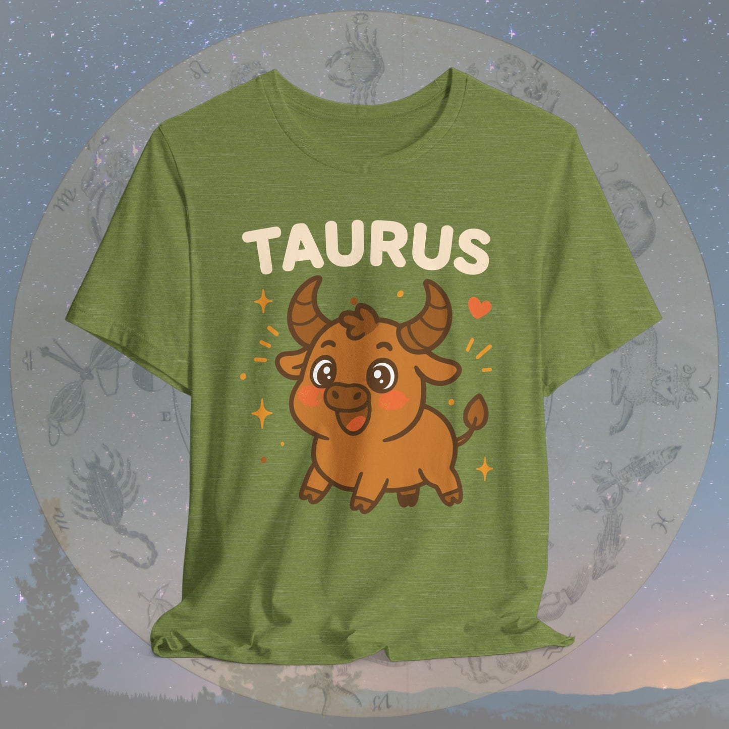 Kawaii Gentle Taurus Zodiac Sign T-Shirt