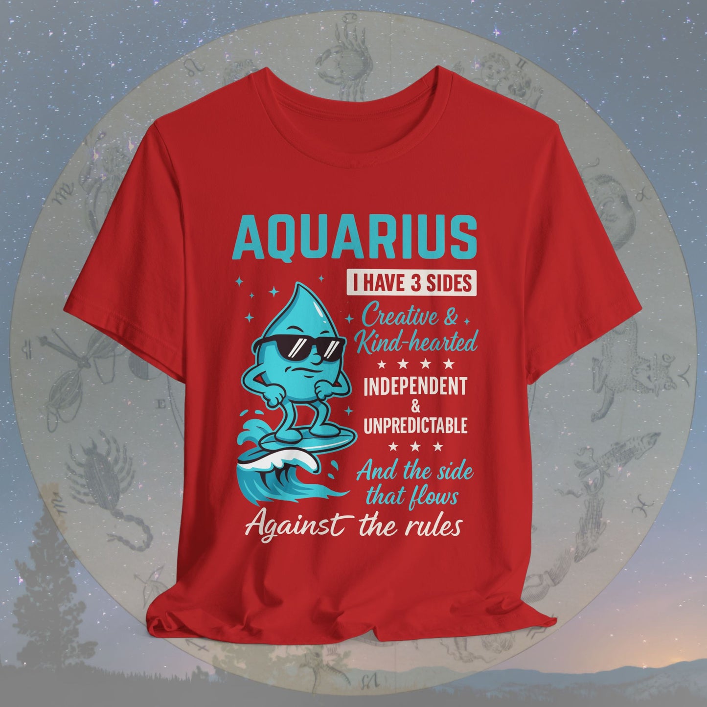 I Have 3 Sides – Free Spirit Aquarius T-Shirt