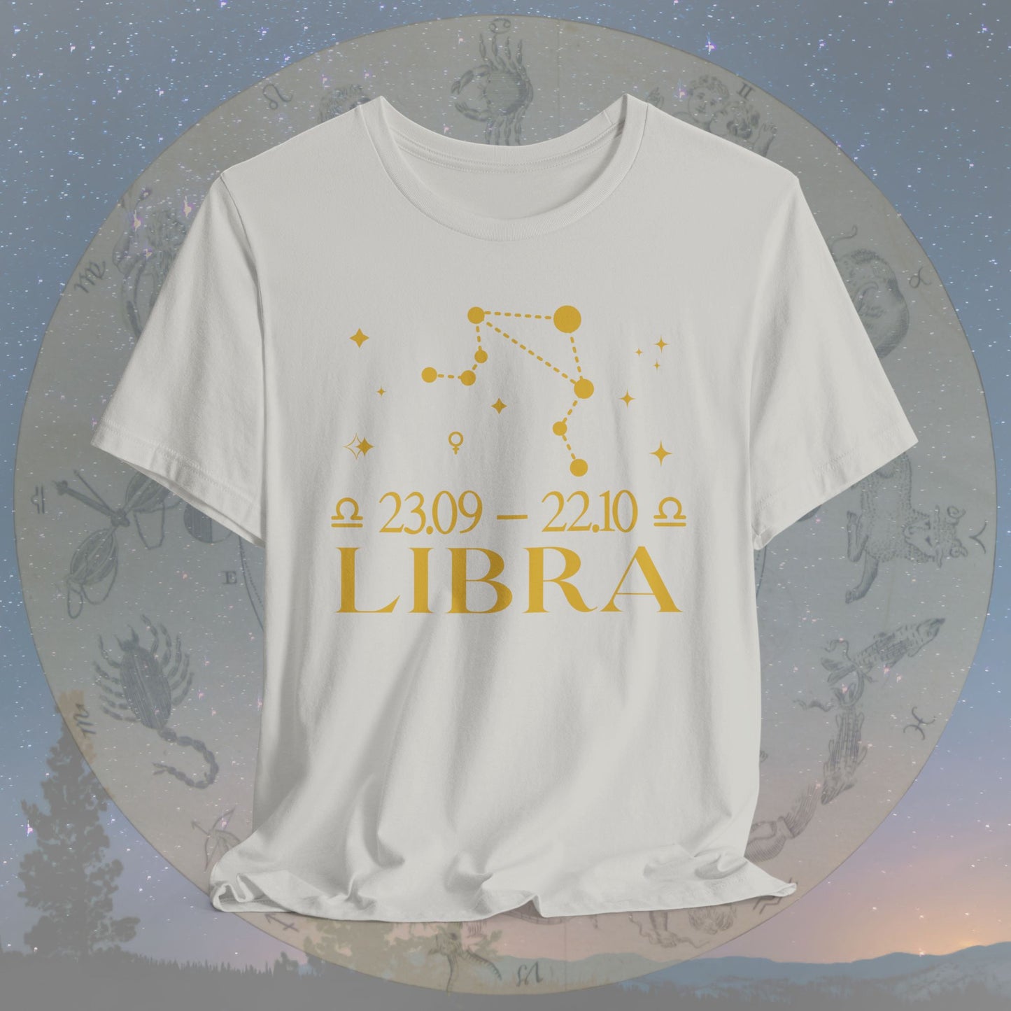 Libra Star Constellation Zodiac T-Shirt