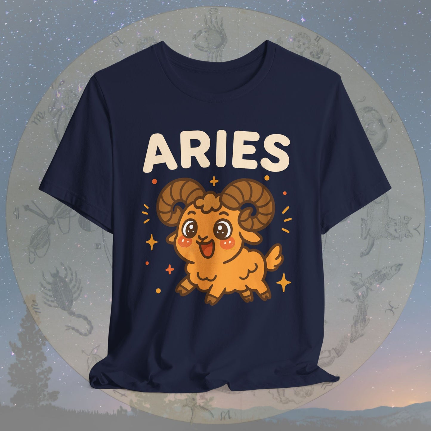 Kawaii Energetic Aries Zodiac Sign T-Shirt