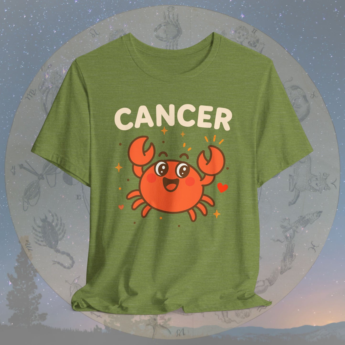 Kawaii Cheerful Cancer Zodiac Sign T-Shirt