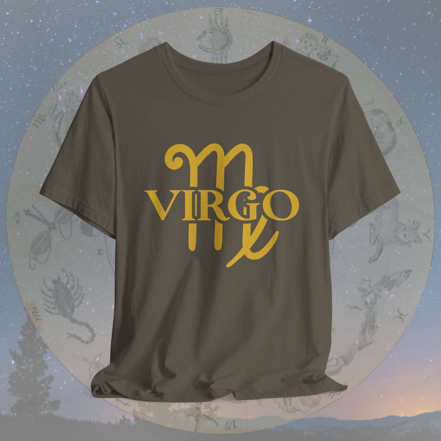 Virgo Golden Zodiac Symbol T-Shirt