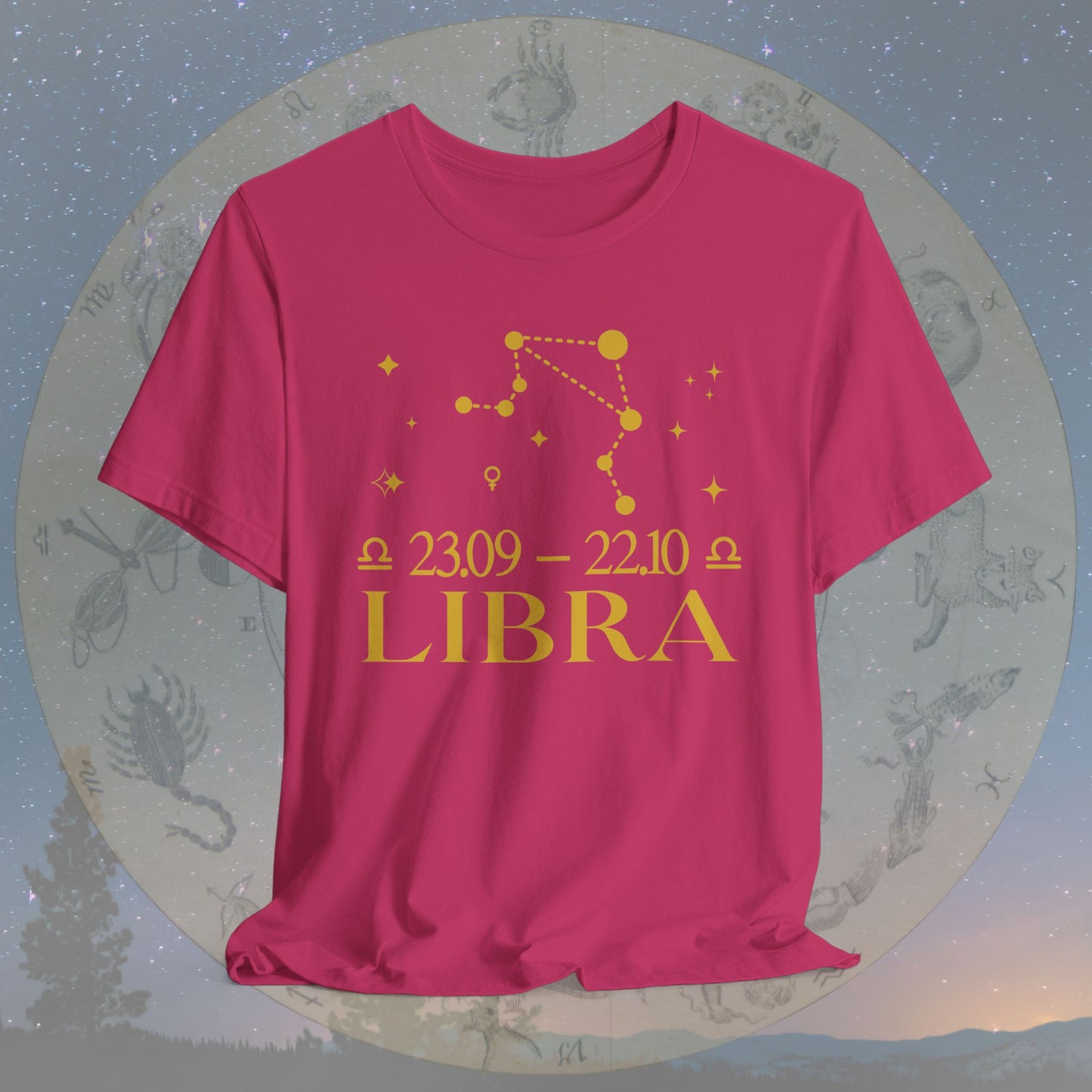 Libra Star Constellation Zodiac T-Shirt