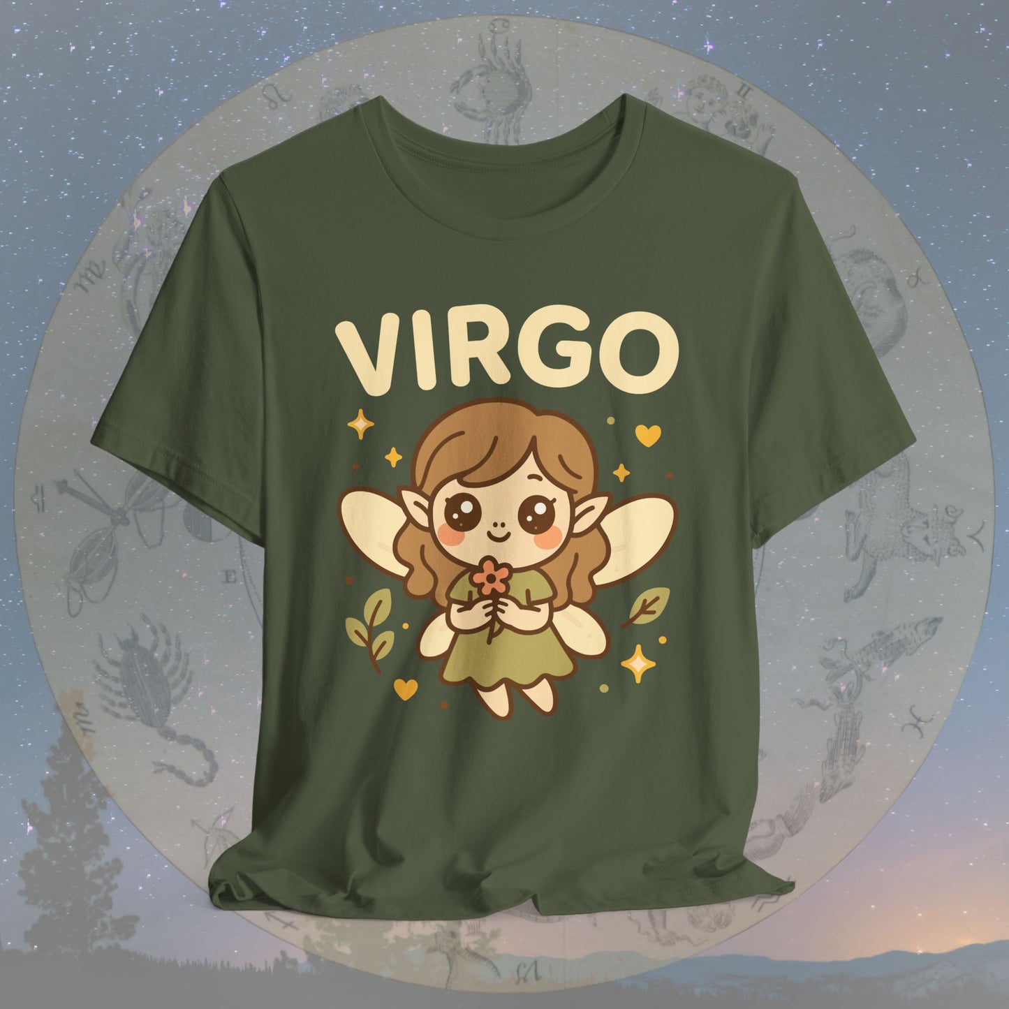 Kawaii Gentle Virgo Zodiac Sign T-Shirt
