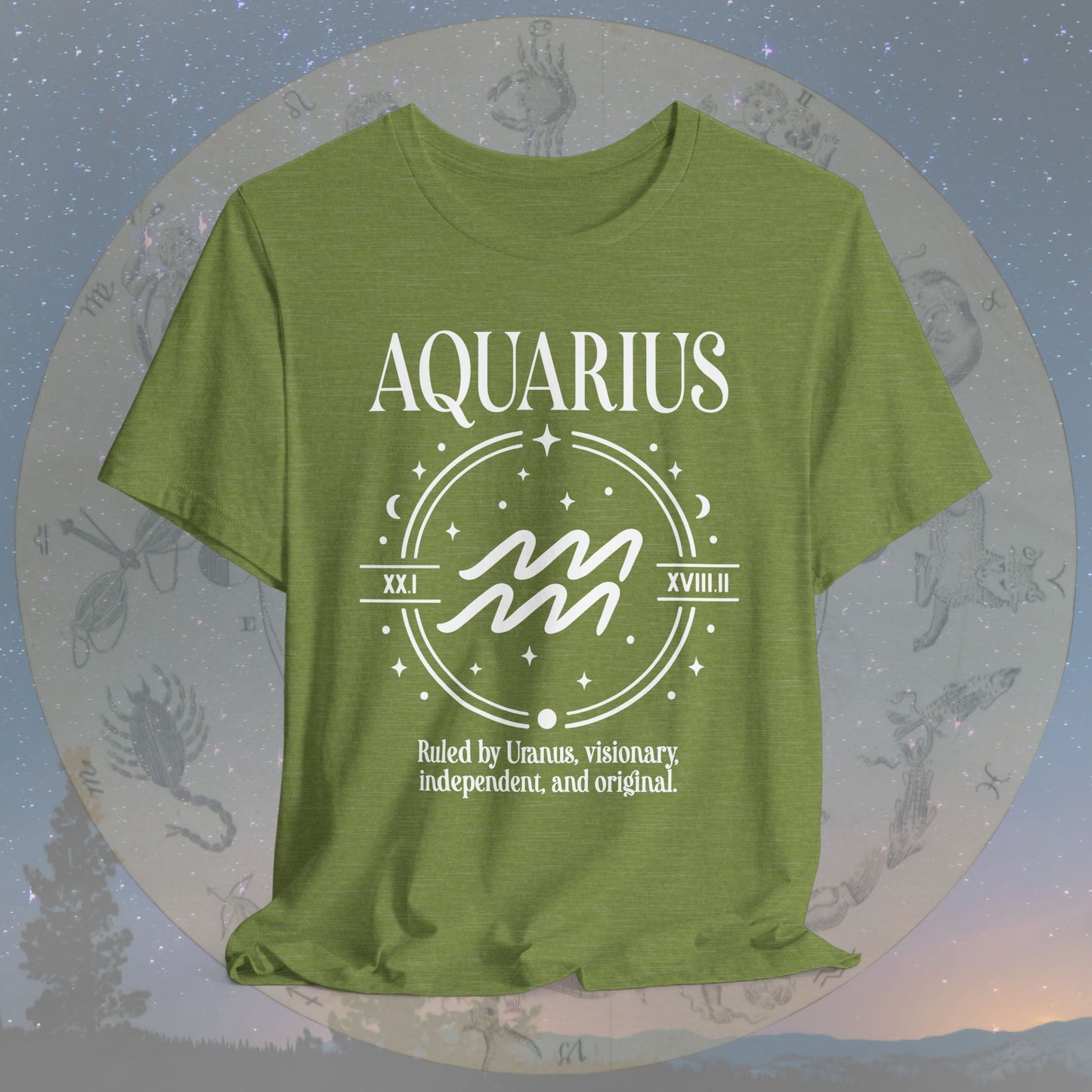 Classic Aquarius Zodiac Sign T-Shirt