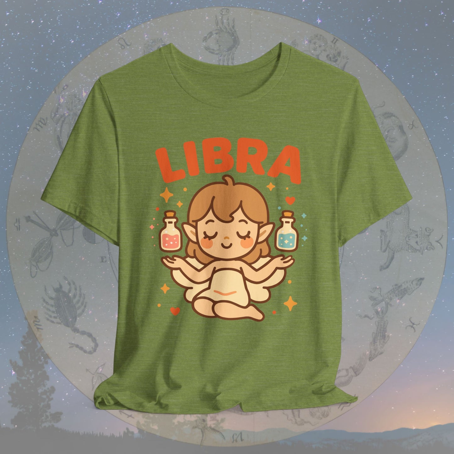 Kawaii Balanced Libra Zodiac Sign T-Shirt