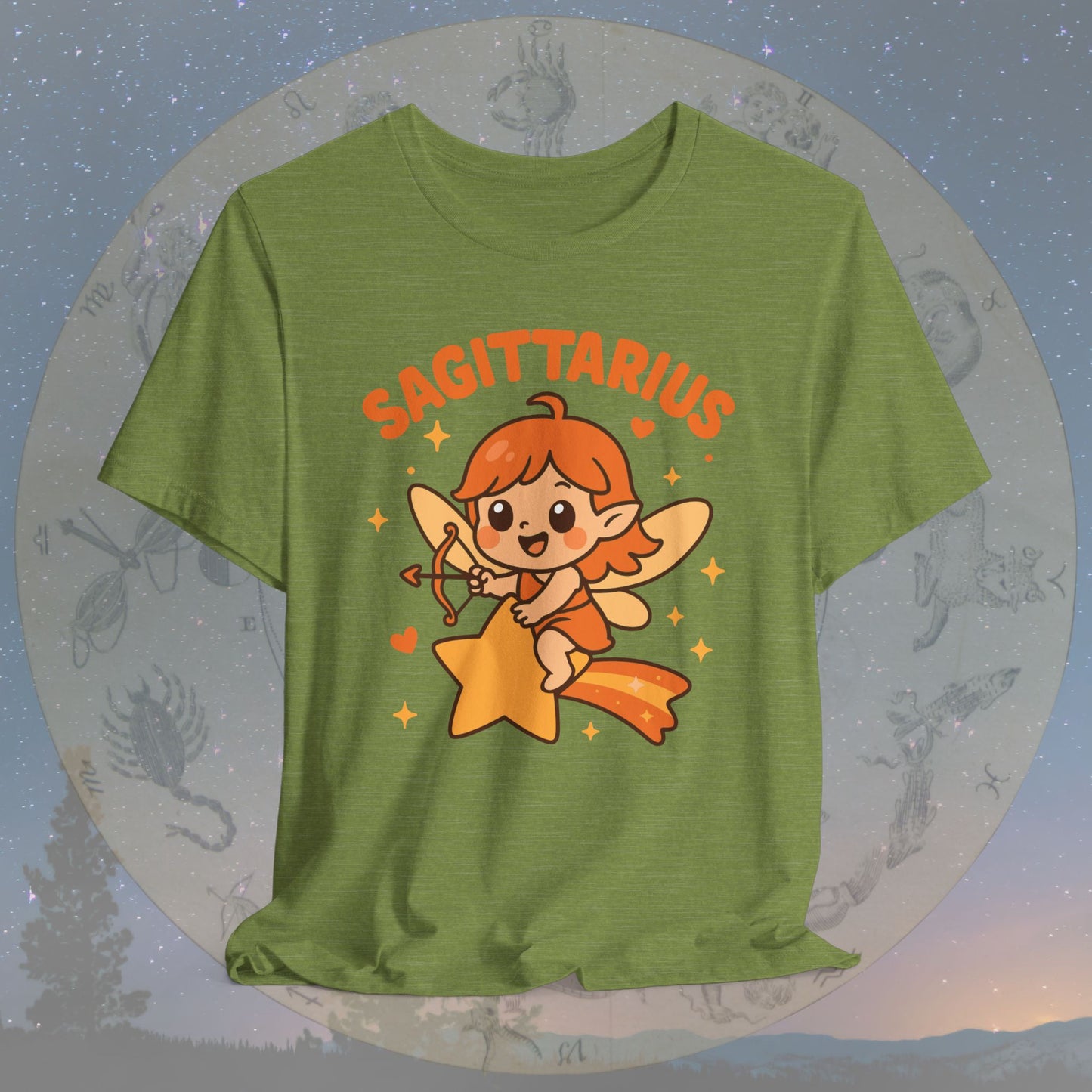 Kawaii Adventurous Sagittarius Zodiac Sign T-Shirt
