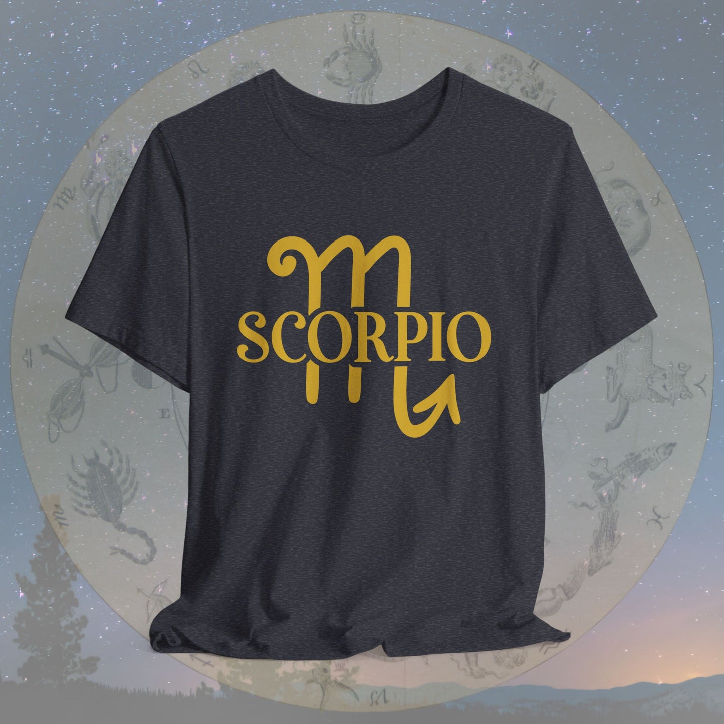 Scorpio Golden Zodiac Symbol T-Shirt