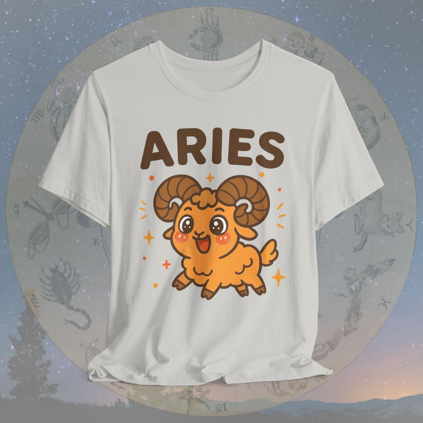 Kawaii Energetic Aries Zodiac Sign T-Shirt
