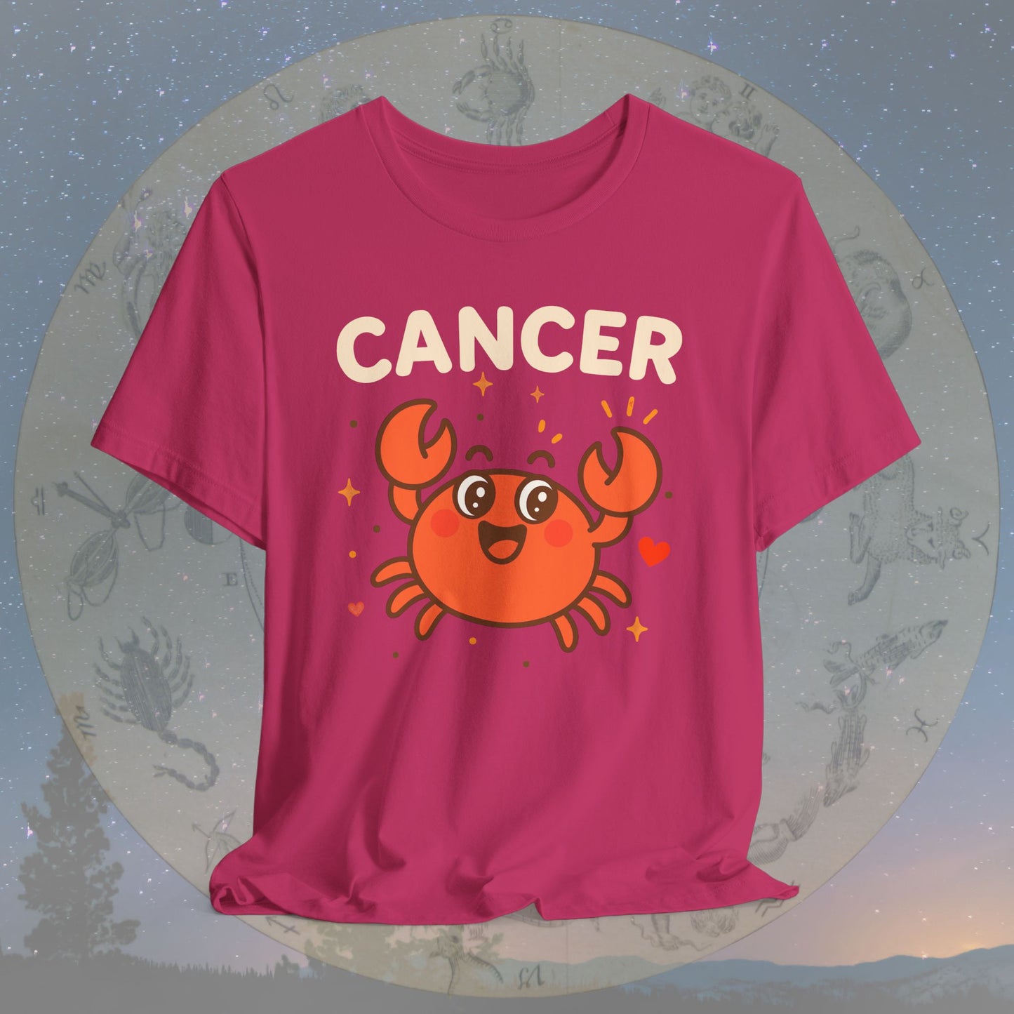 Kawaii Cheerful Cancer Zodiac Sign T-Shirt