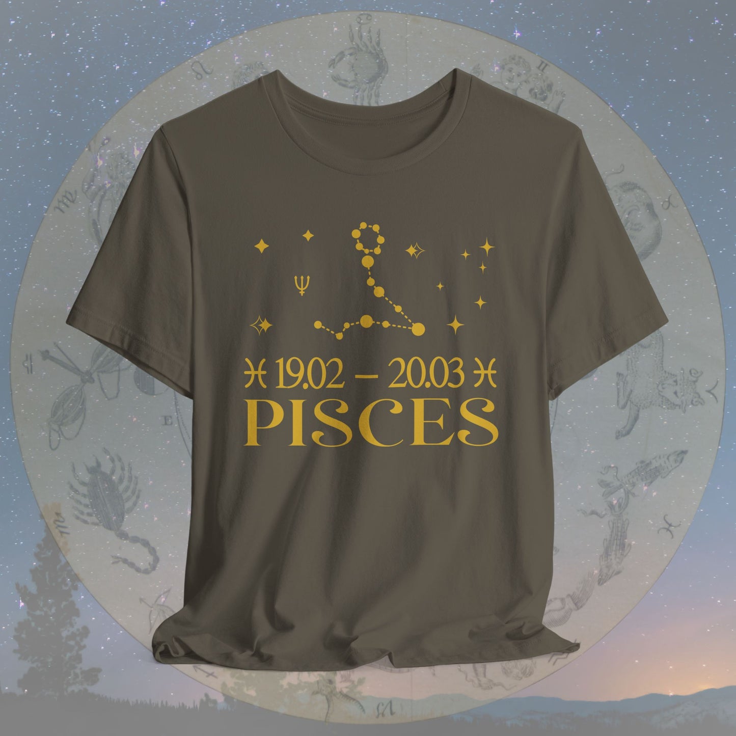 Pisces Star Constellation Zodiac T-Shirt
