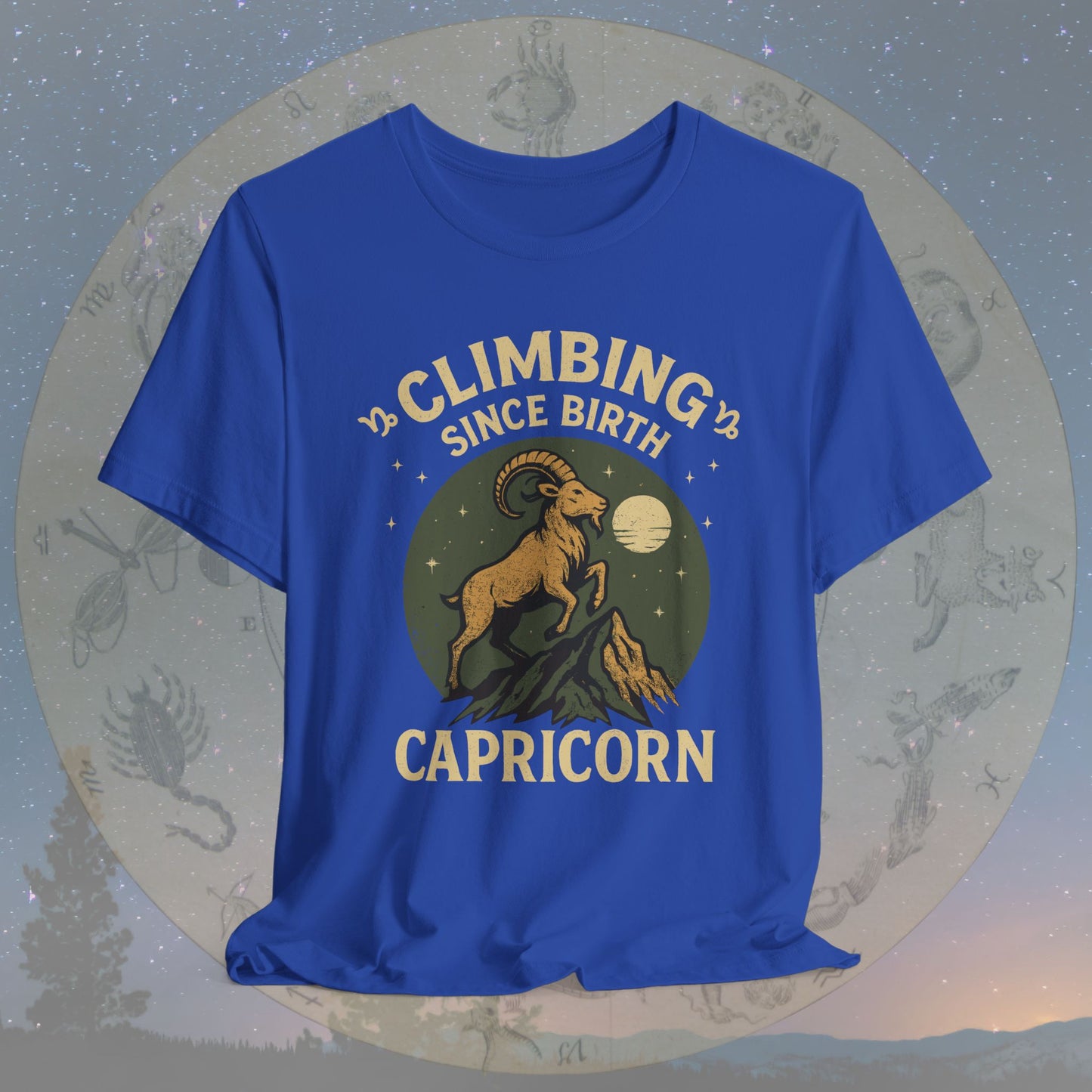 Climbing Since Birth Capricorn Zodiac Sign T-Shirt