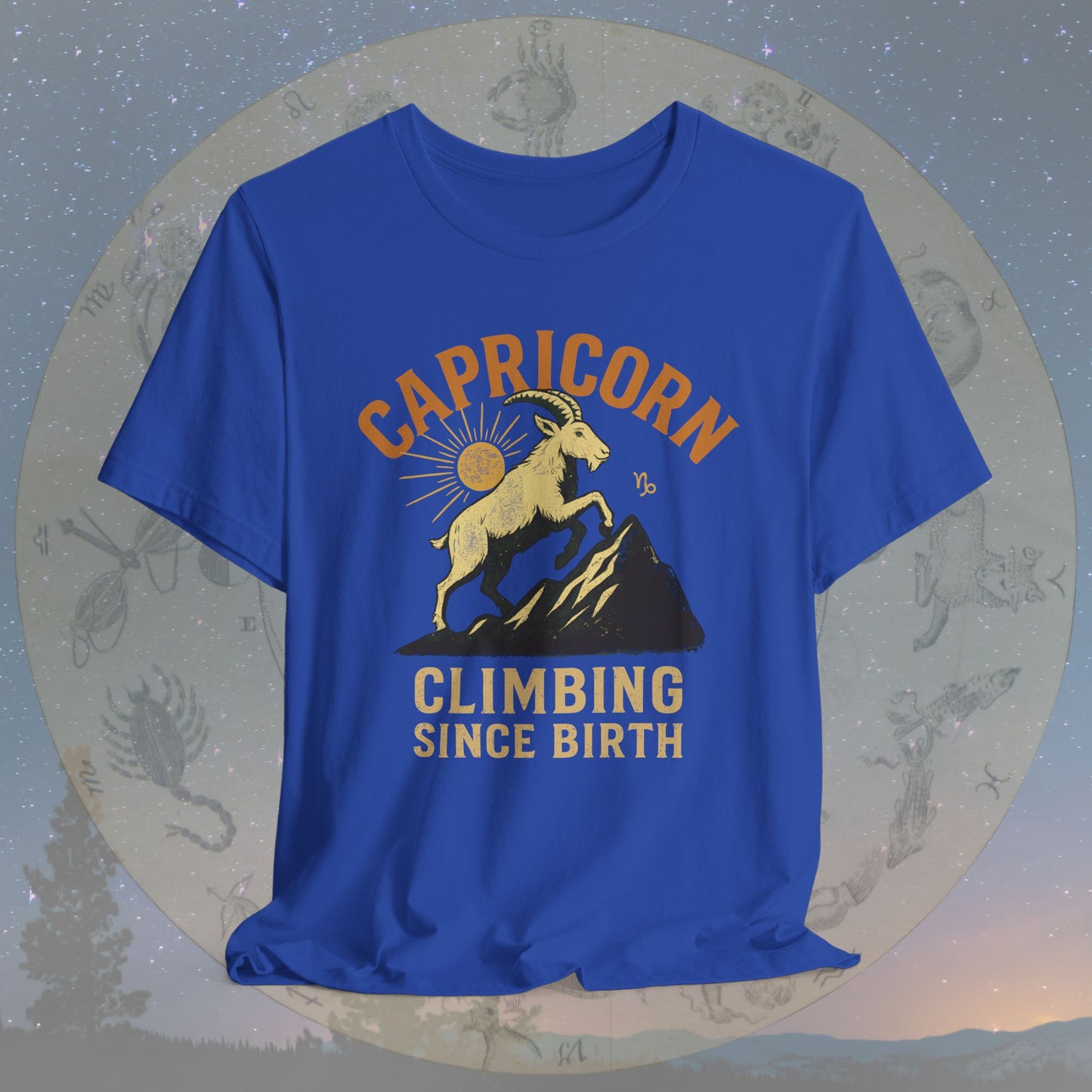 Capricorn Mountain Climber Zodiac Sign T-Shirt