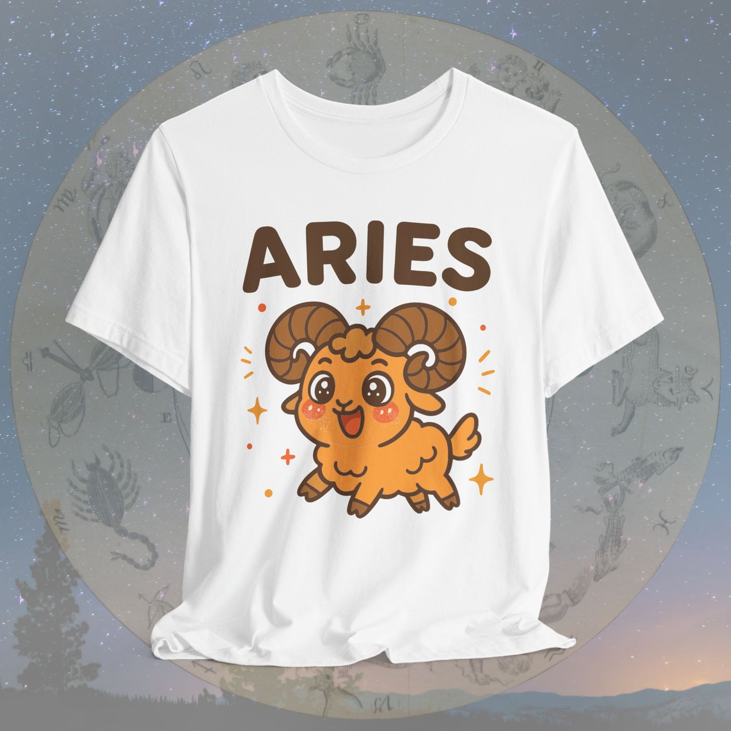Kawaii Energetic Aries Zodiac Sign T-Shirt