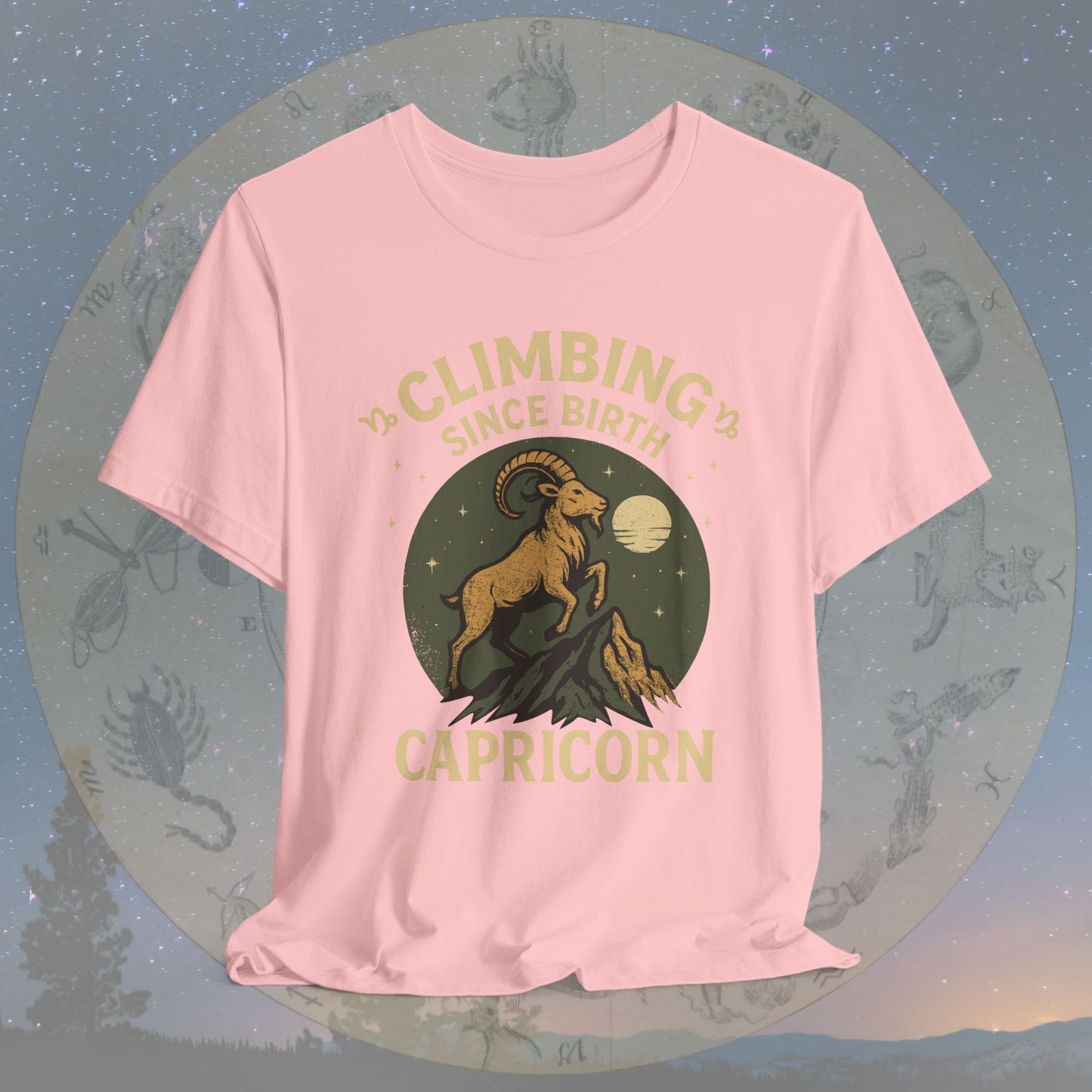 Climbing Since Birth Capricorn Zodiac Sign T-Shirt