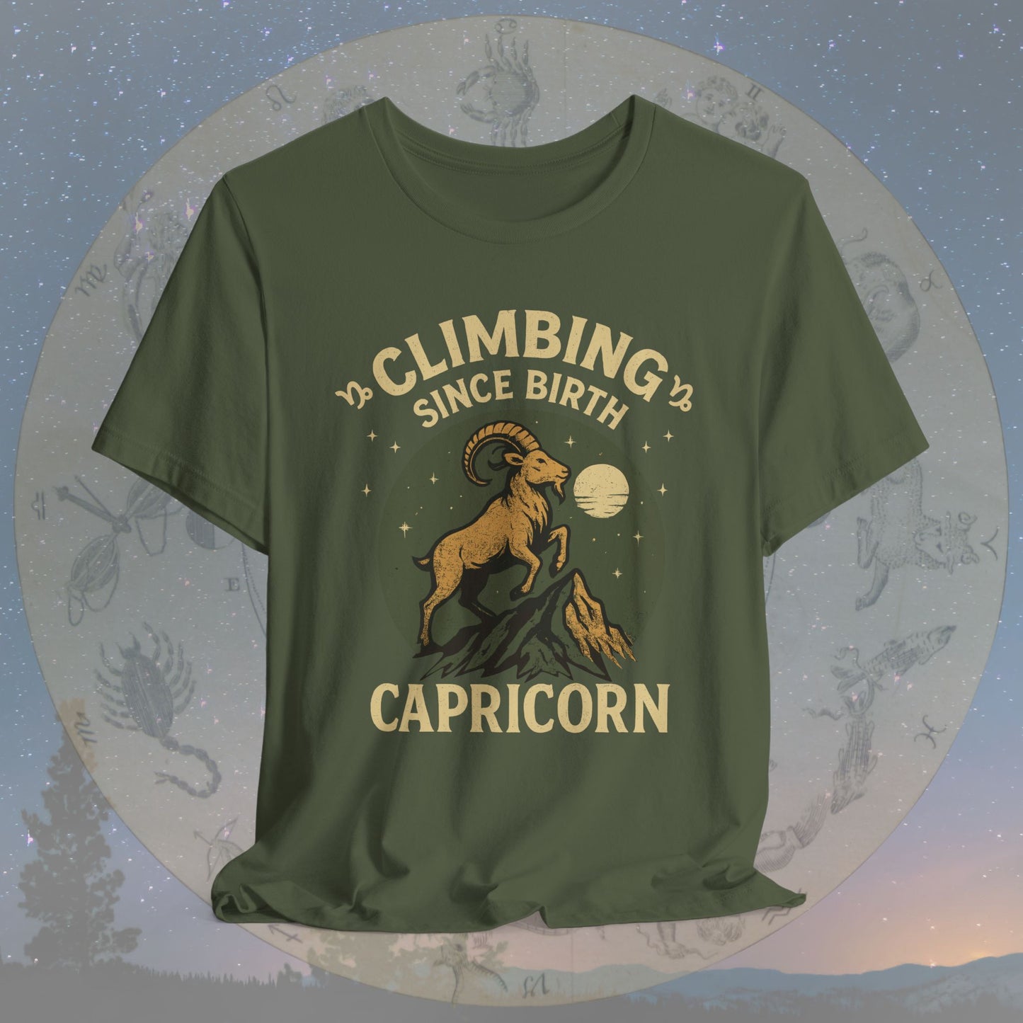 Climbing Since Birth Capricorn Zodiac Sign T-Shirt