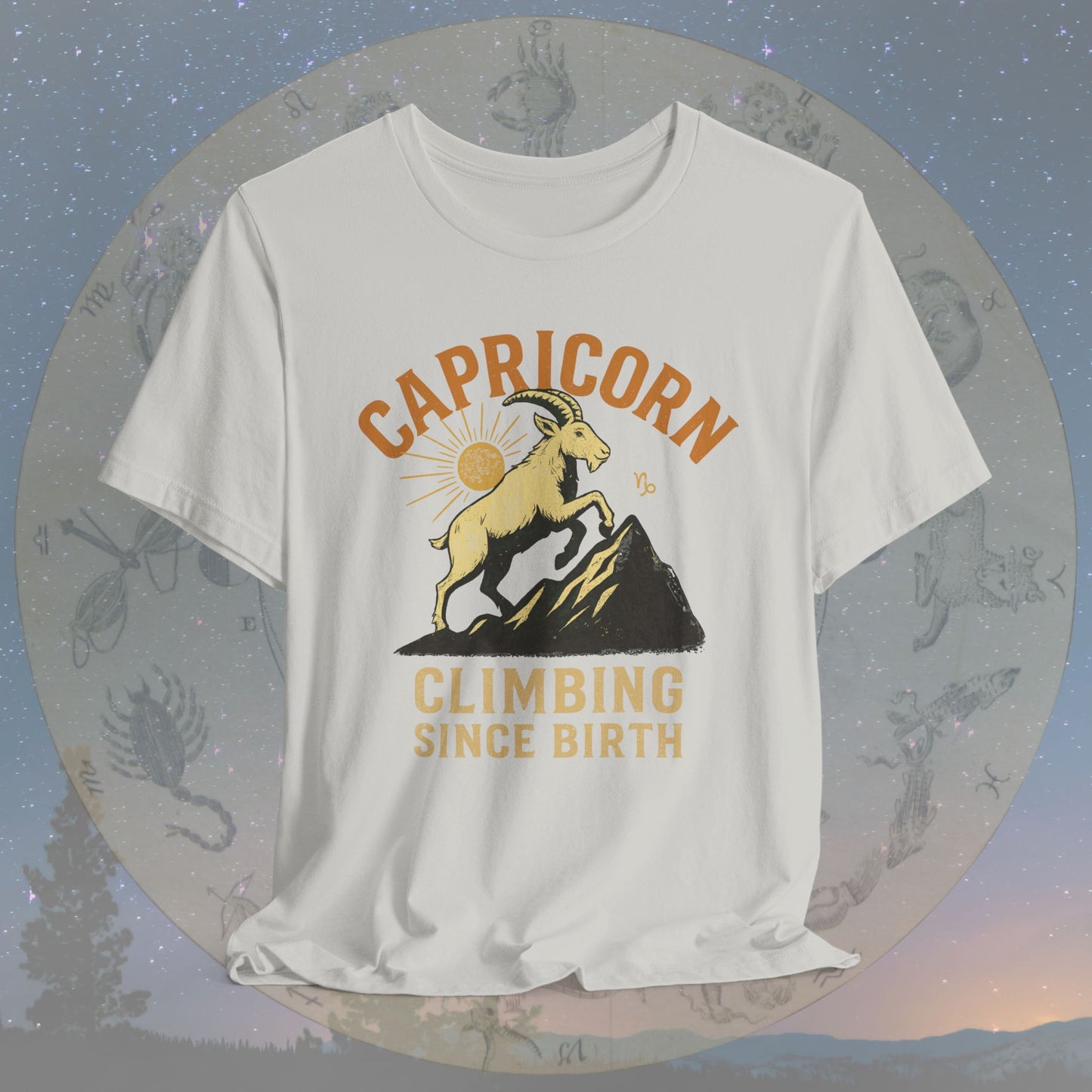 Capricorn Mountain Climber Zodiac Sign T-Shirt