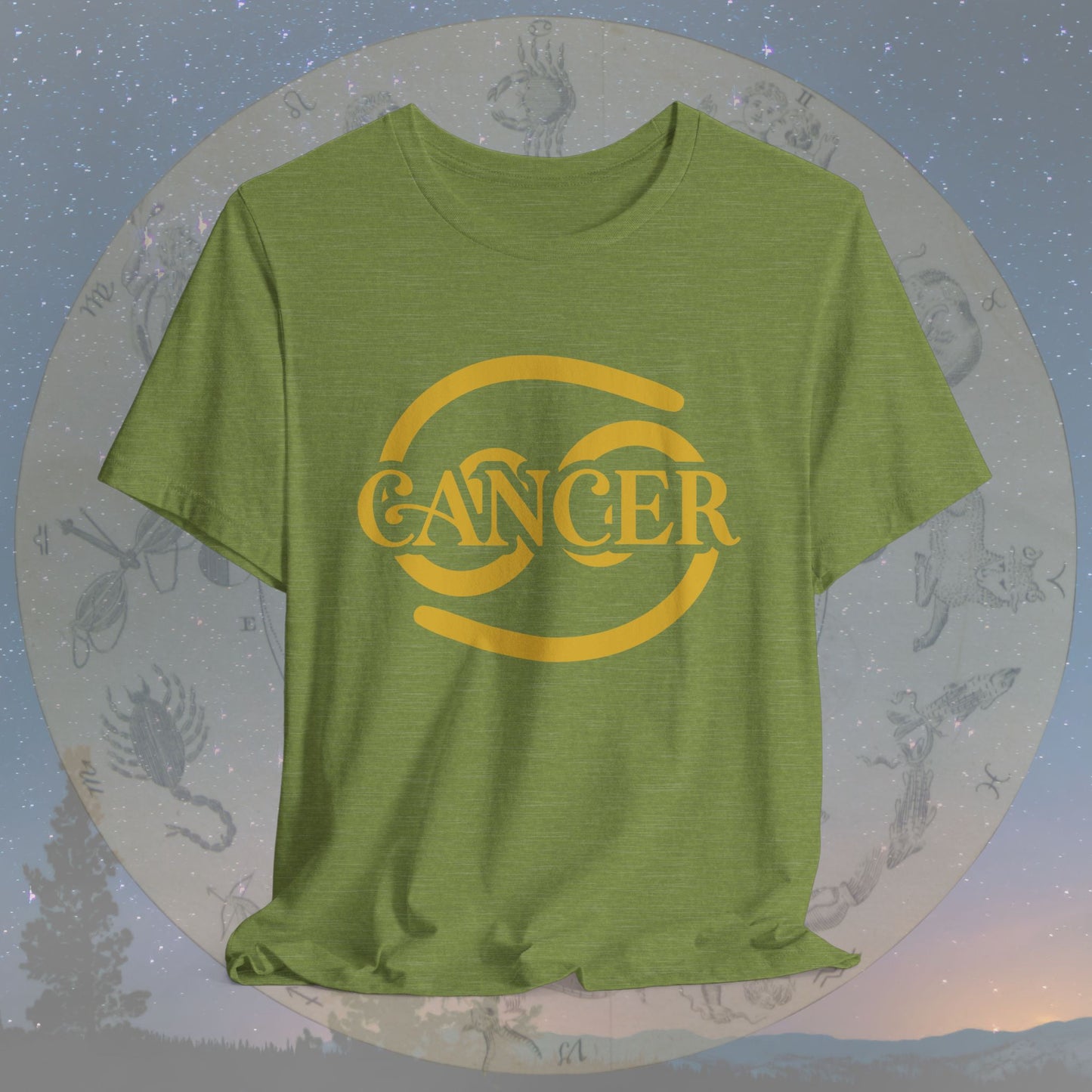 Cancer Golden Zodiac Symbol T-Shirt
