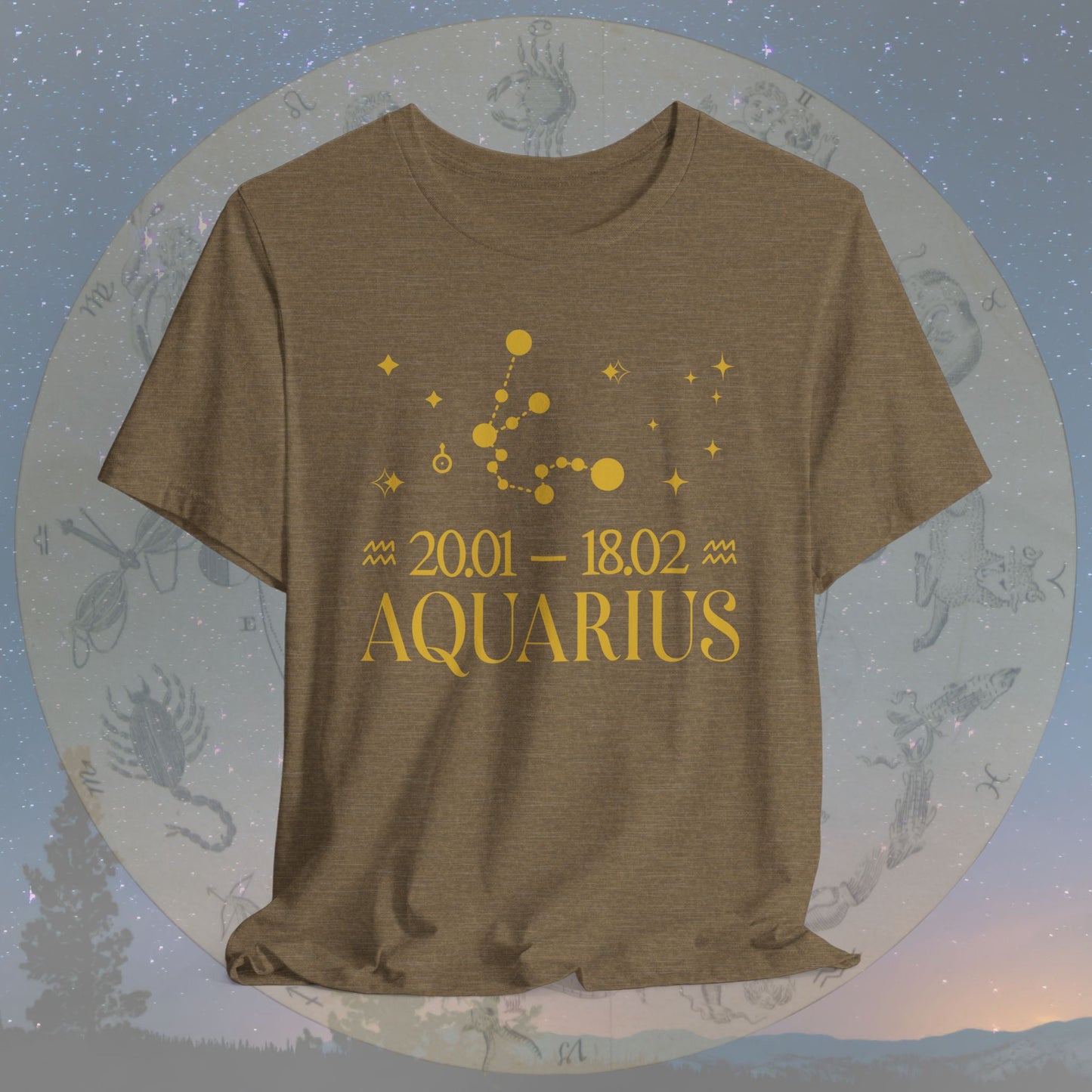 Aquarius Star Constellation Zodiac T-Shirt