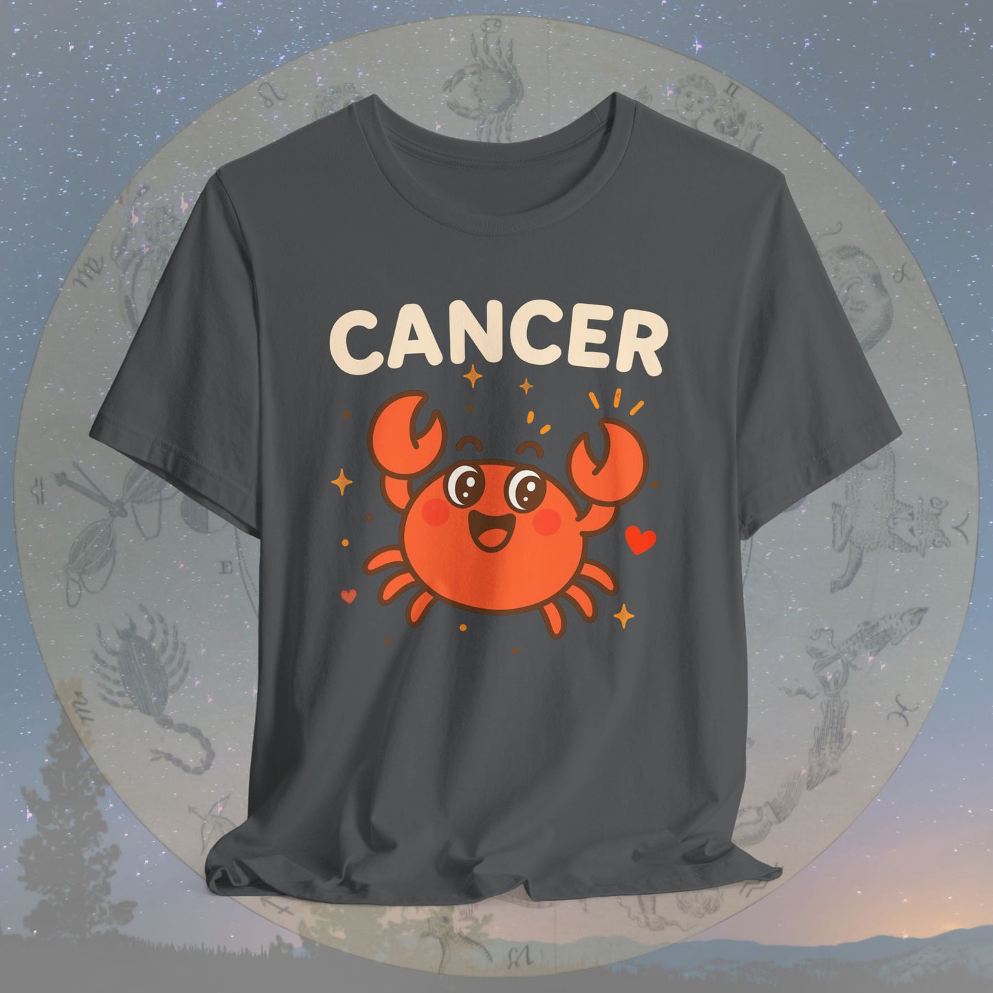 Kawaii Cheerful Cancer Zodiac Sign T-Shirt