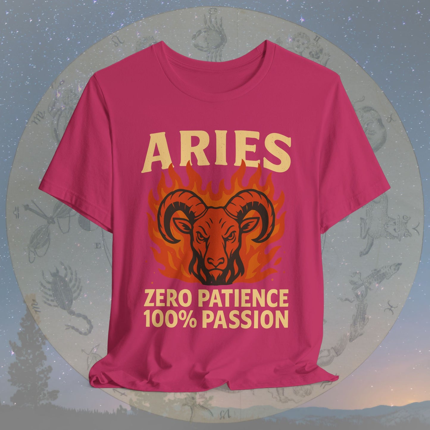 Aries Fiery Passion Zodiac T-Shirt