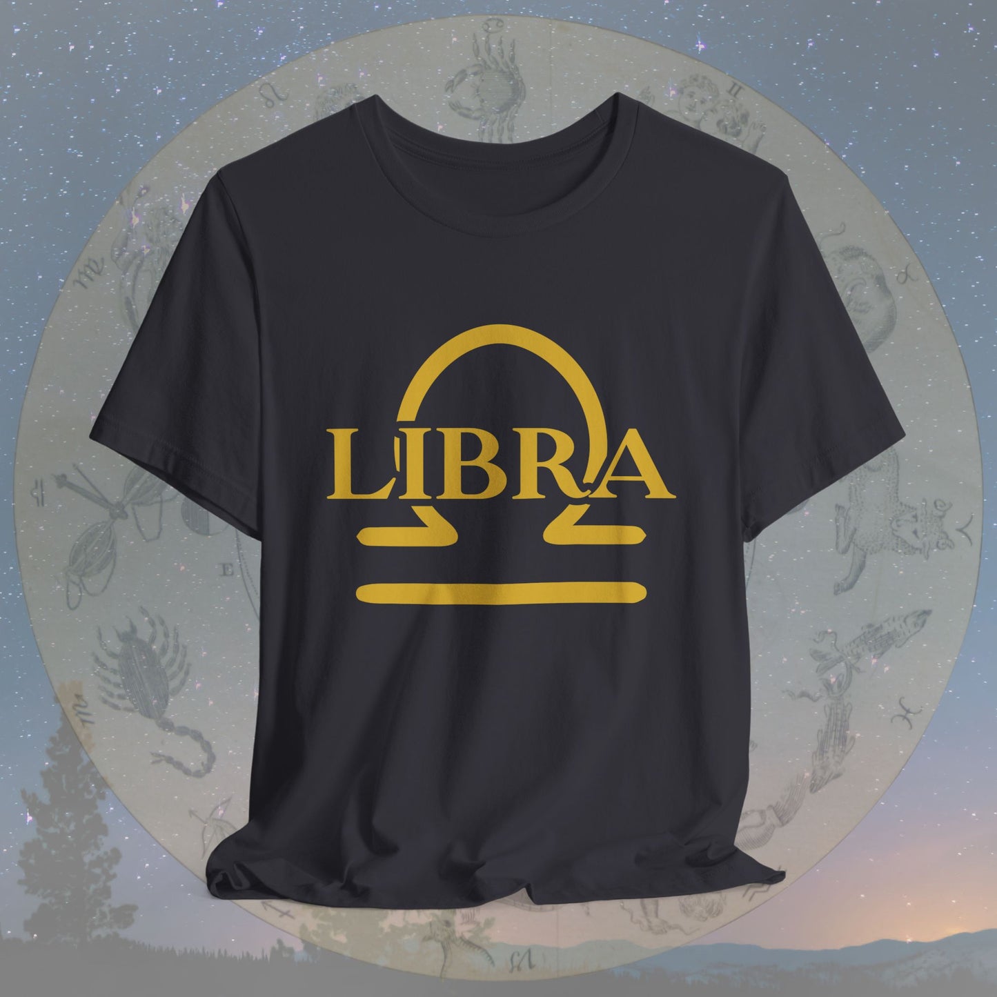 Libra Golden Zodiac Symbol T-Shirt