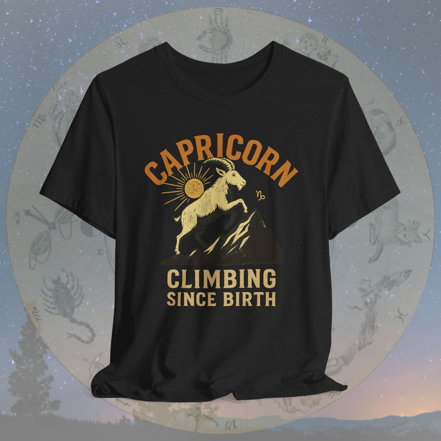 Capricorn Mountain Climber Zodiac Sign T-Shirt