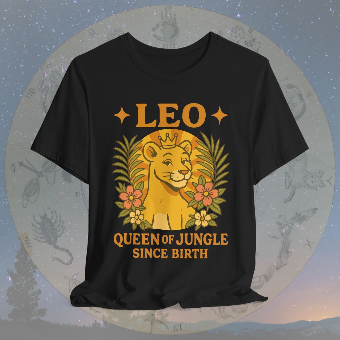 Confident Leo Queen of Jungle Zodiac Sign T-Shirt