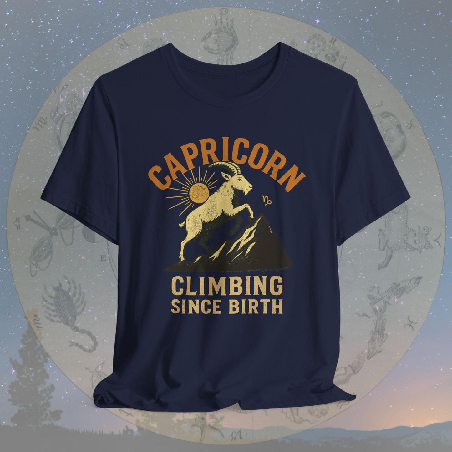 Capricorn Mountain Climber Zodiac Sign T-Shirt
