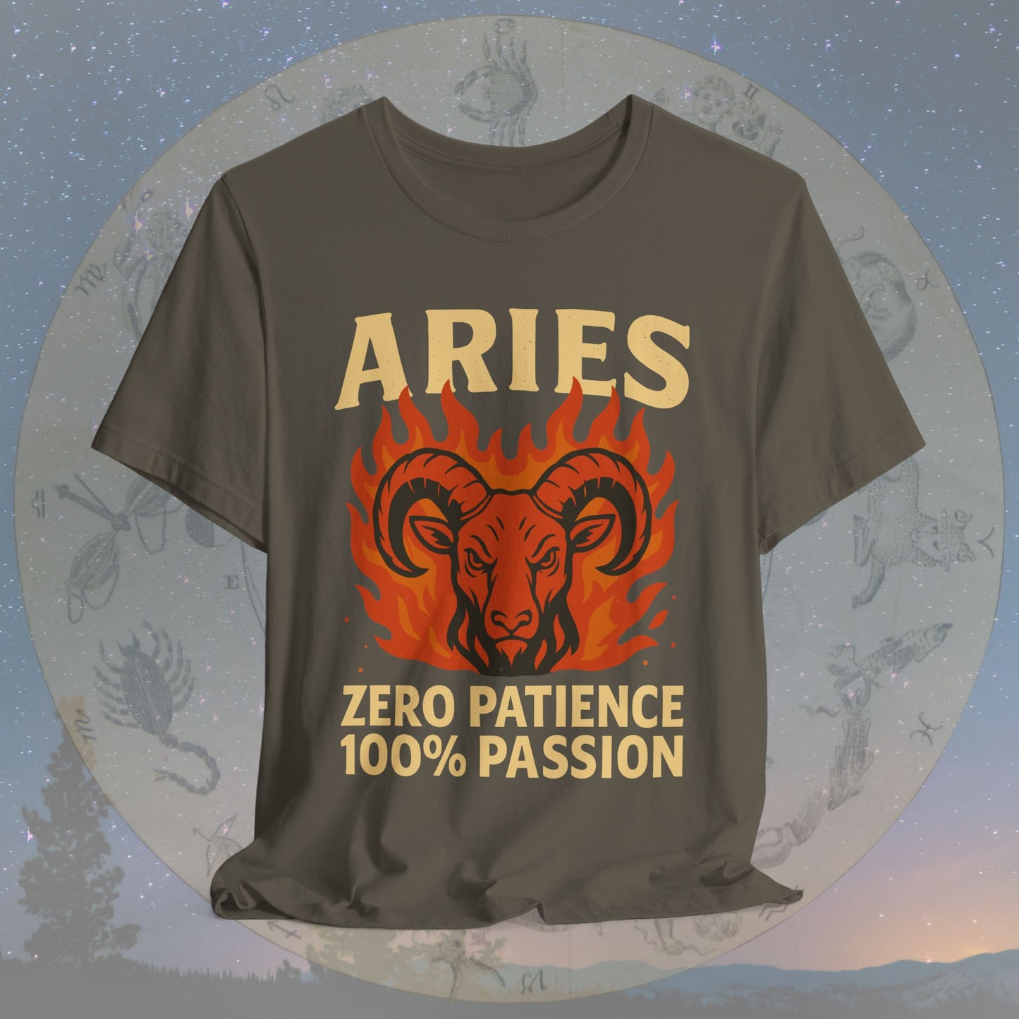 Aries Fiery Passion Zodiac T-Shirt