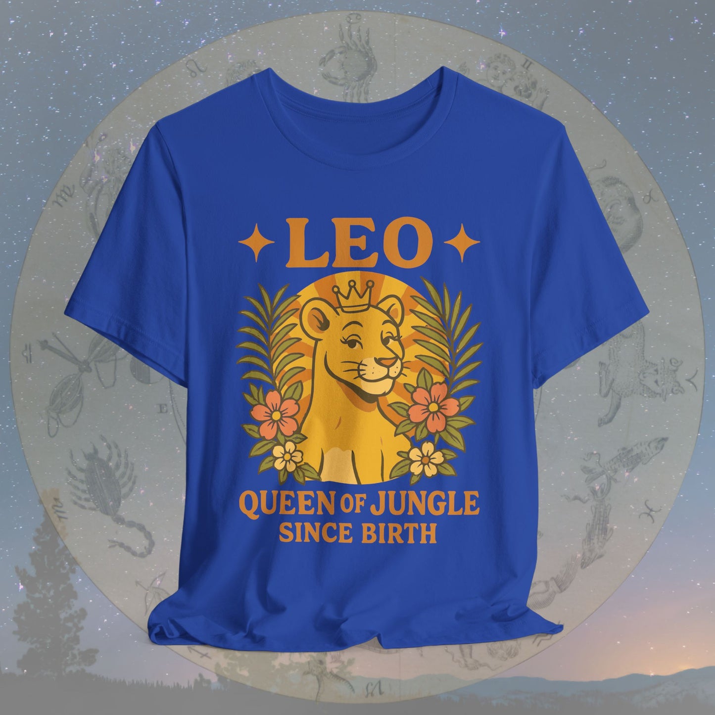 Confident Leo Queen of Jungle Zodiac Sign T-Shirt