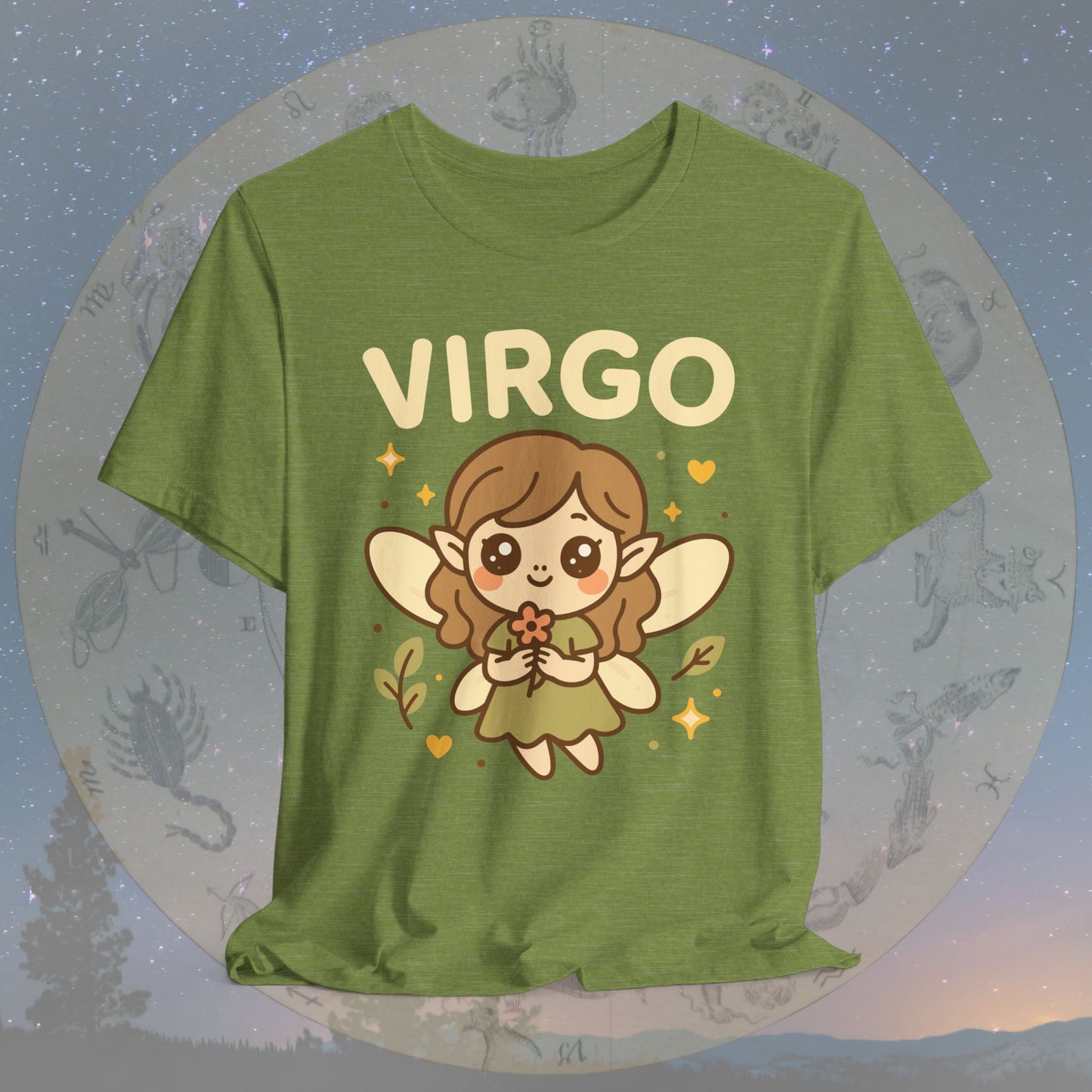 Kawaii Gentle Virgo Zodiac Sign T-Shirt