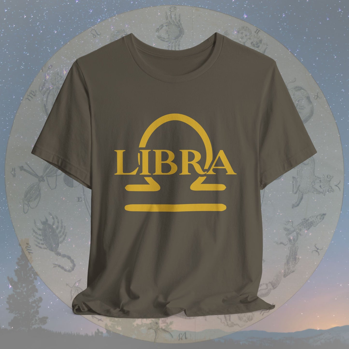 Libra Golden Zodiac Symbol T-Shirt