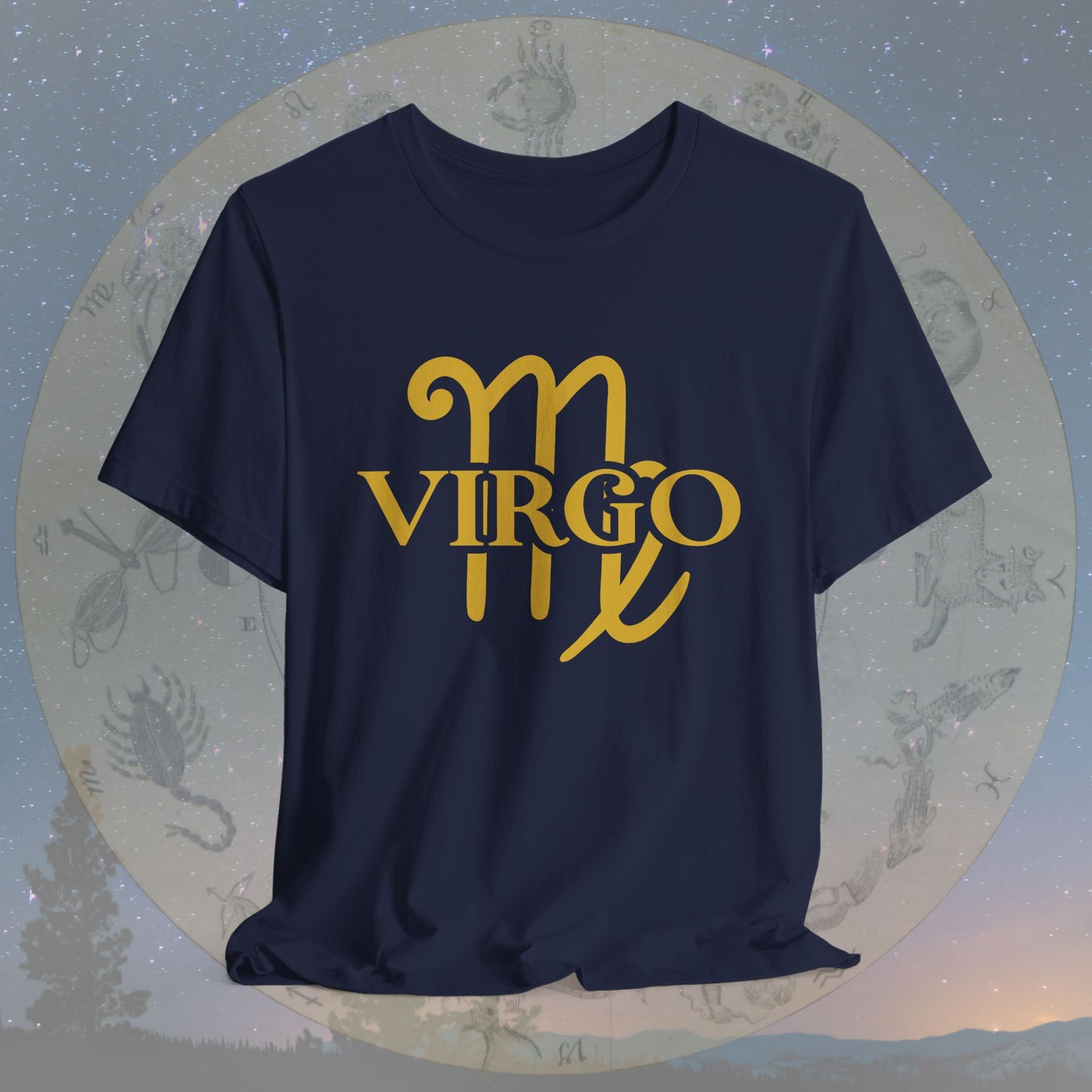 Virgo Golden Zodiac Symbol T-Shirt