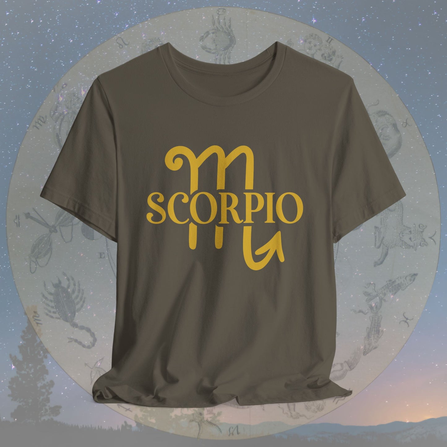 Scorpio Golden Zodiac Symbol T-Shirt