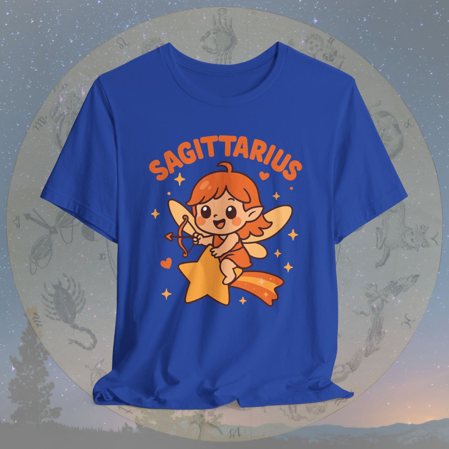 Kawaii Adventurous Sagittarius Zodiac Sign T-Shirt