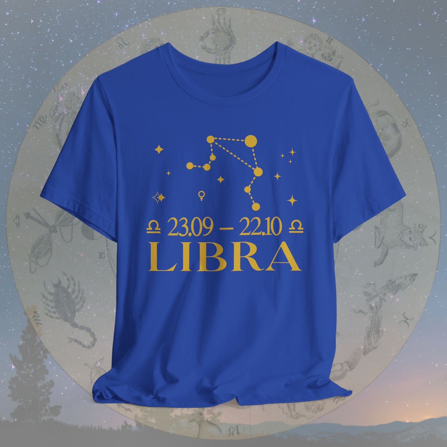 Libra Star Constellation Zodiac T-Shirt